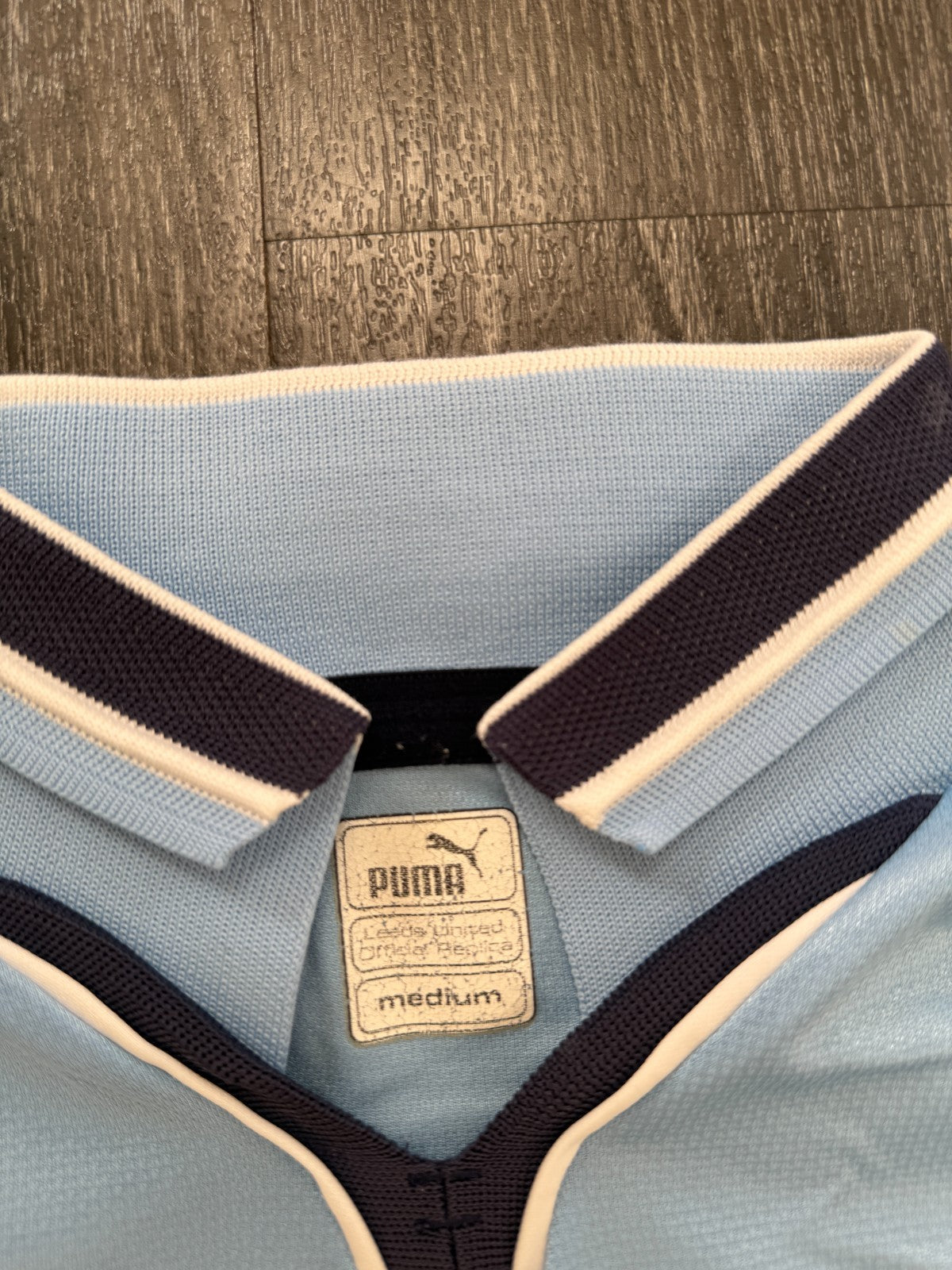 Original PUMA Leeds United 1999/2000 Long Sleeve Away Shirt WOODGATE 6 Mens M4