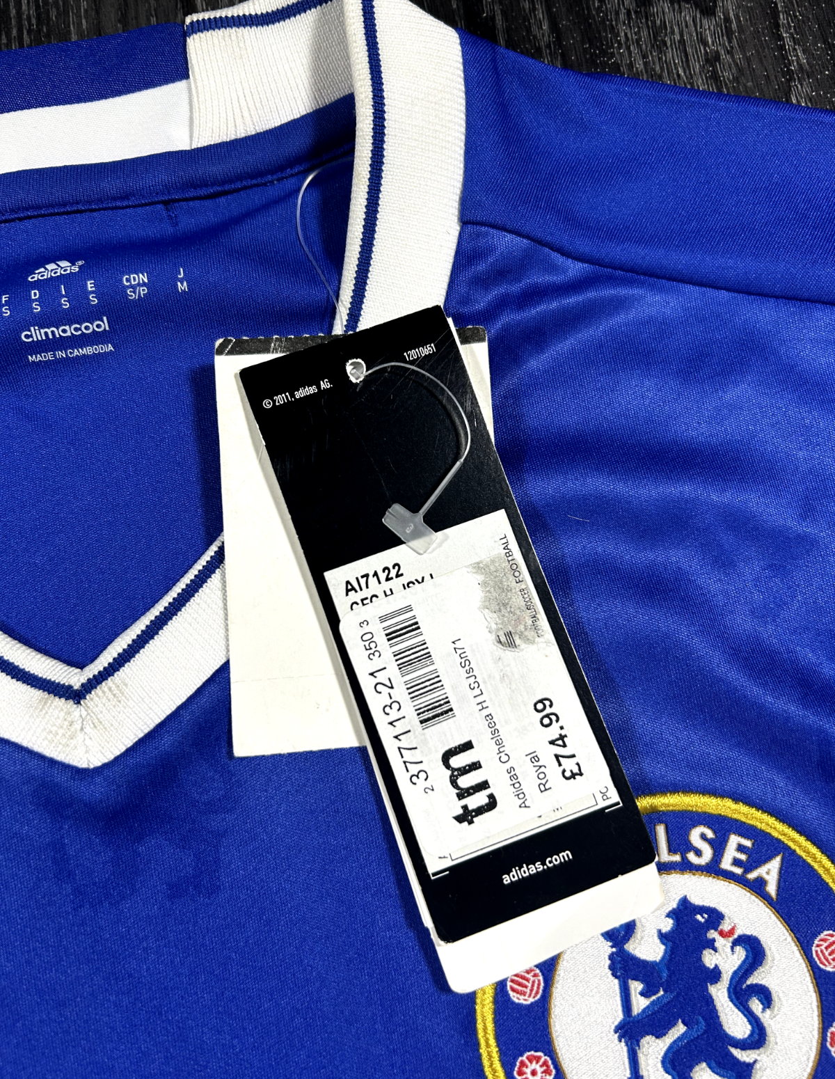 BRAND NEW Authentic Adidas Chelsea 2016/2017 Home Shirt Long Sleeve Mens Small2