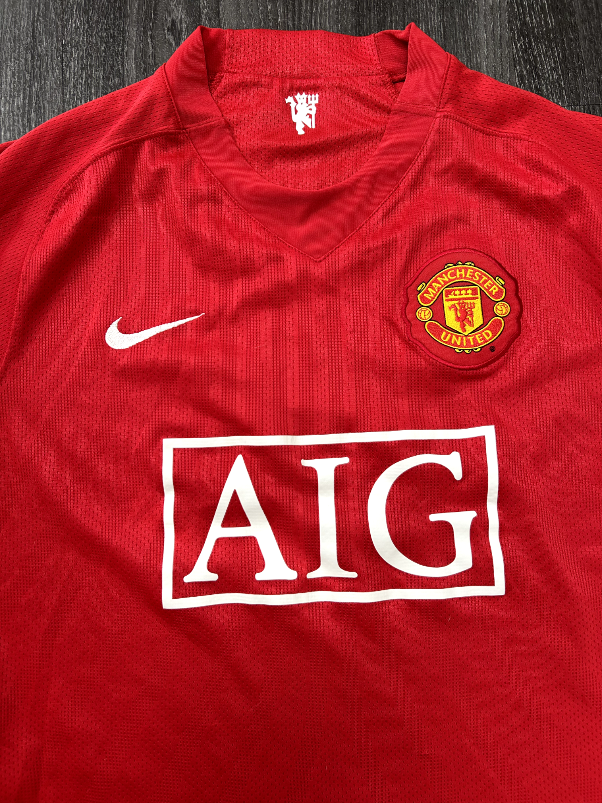 Original Authentic Nike Manchester United 2007/2007 Home Shirt Mens Medium1