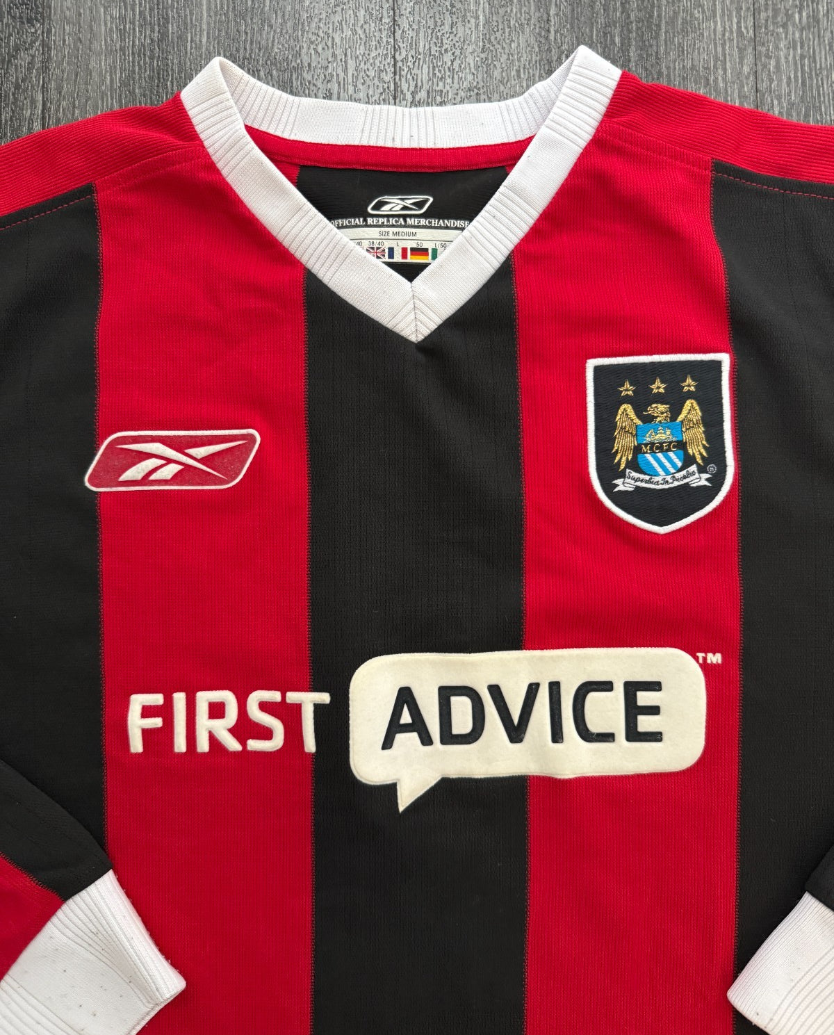 Original Reebok Manchester City 2003/2004 Long Sleeve Away Shirt Mens Medium1