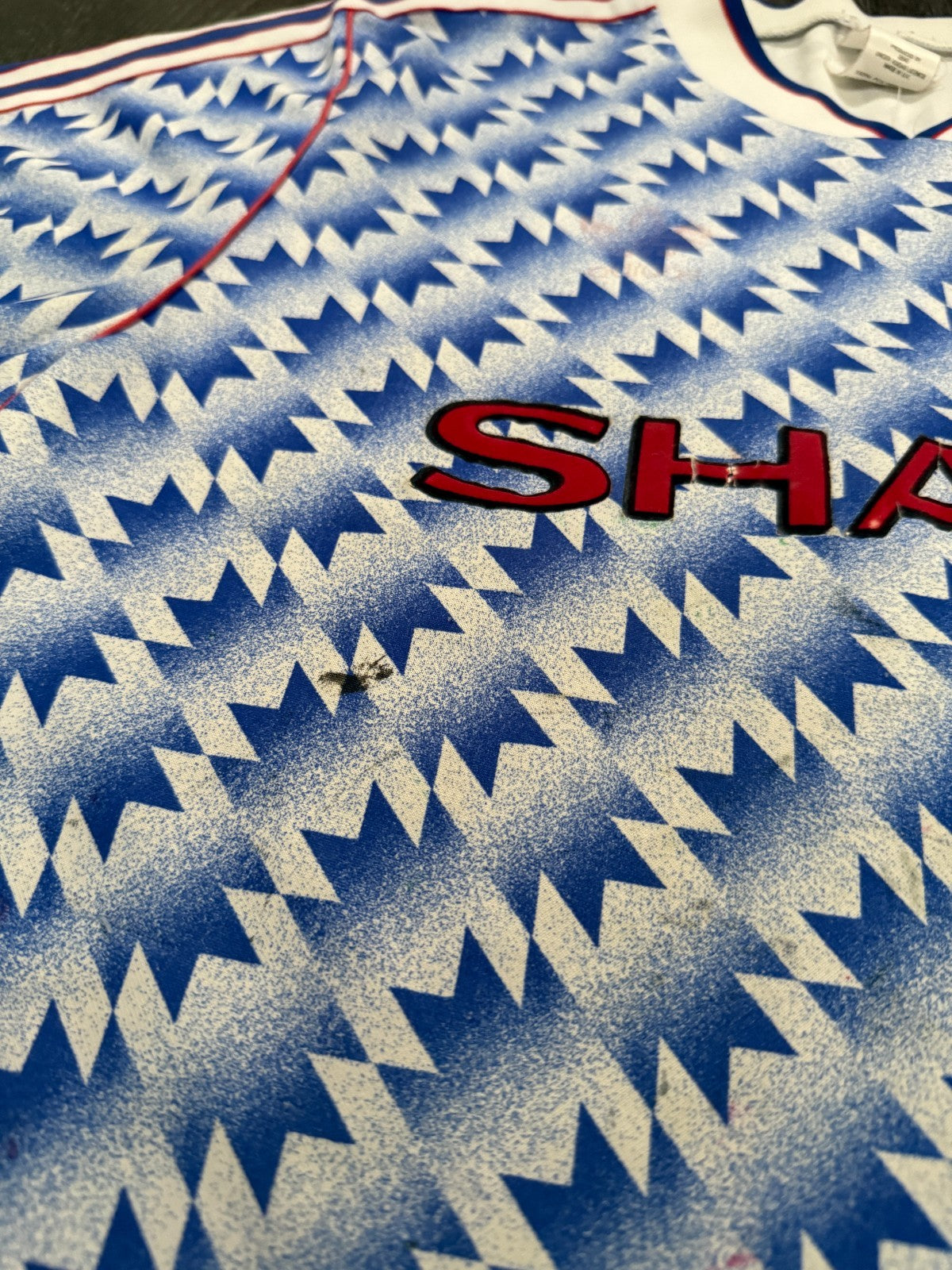 Original Adidas Manchester United 1990/1991 Away Shirt Mens Large7