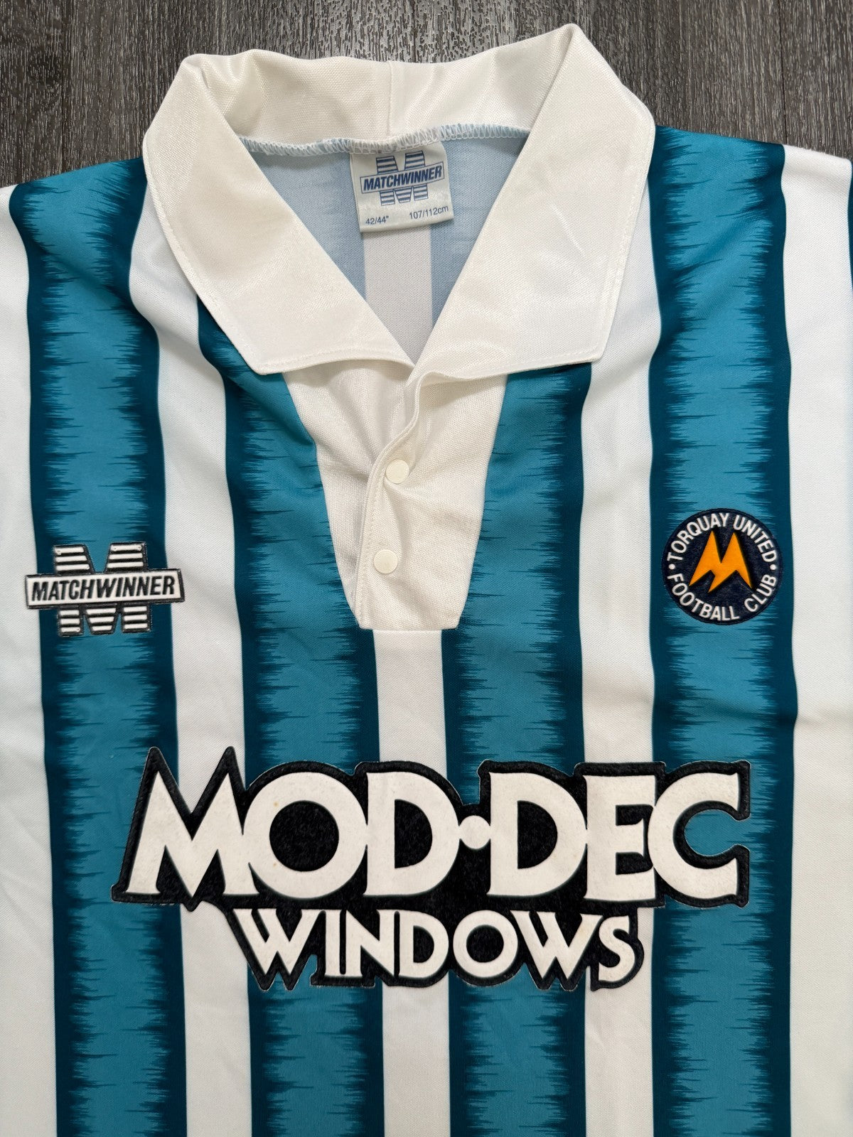 Original Authentic Matchwinner Torquay United 1993/1994 Away Shirt Mens Large L1