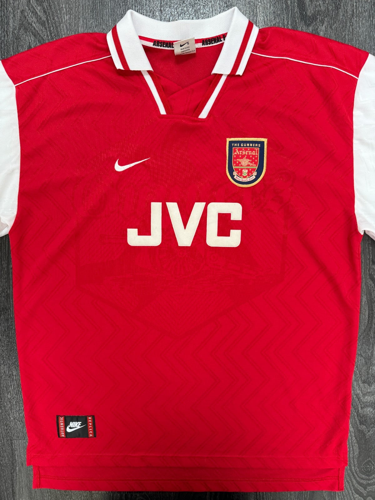 Original Nike Arsenal 1996/1997 Home Shirt Mens Extra Large XL0