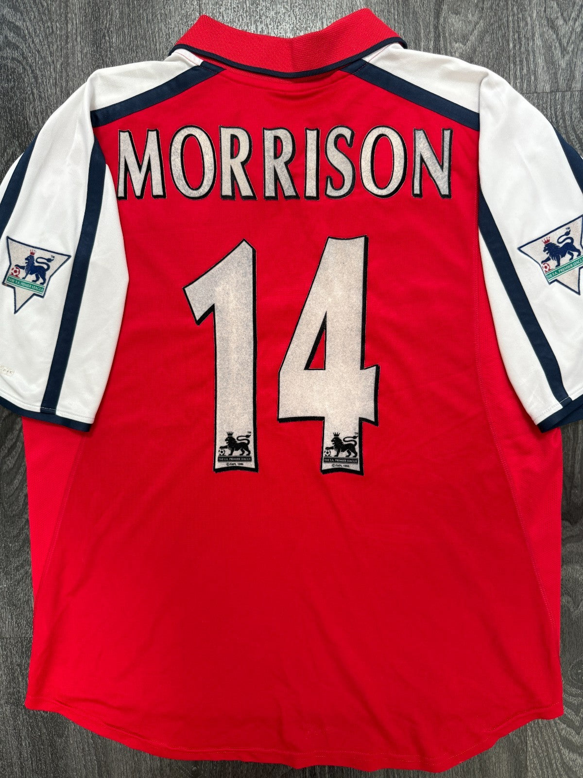 Original Nike Arsenal 2000/2001 Home Shirt MORRISON 14 Mens Large0