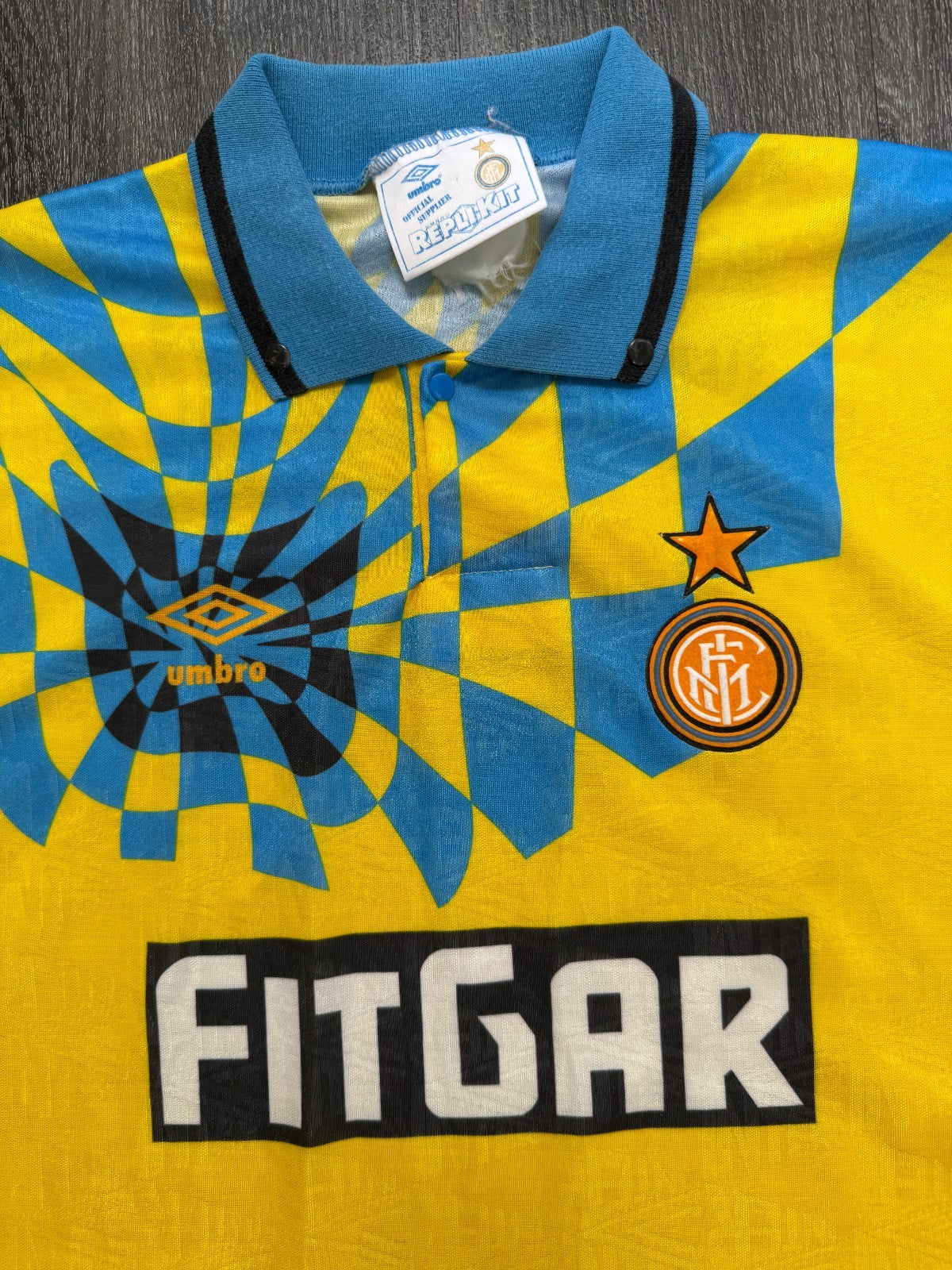 Original Authentic Umbro Inter Milan 1991/1992 Third Shirt Mens Large1