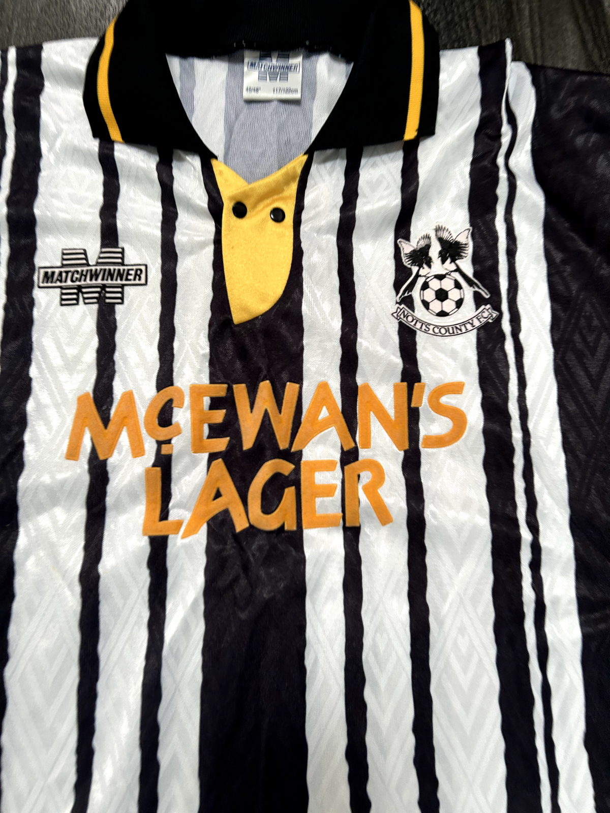 Authentic Matchwinner Notts County 1993/1994 Home Shirt Mens Extra Large1