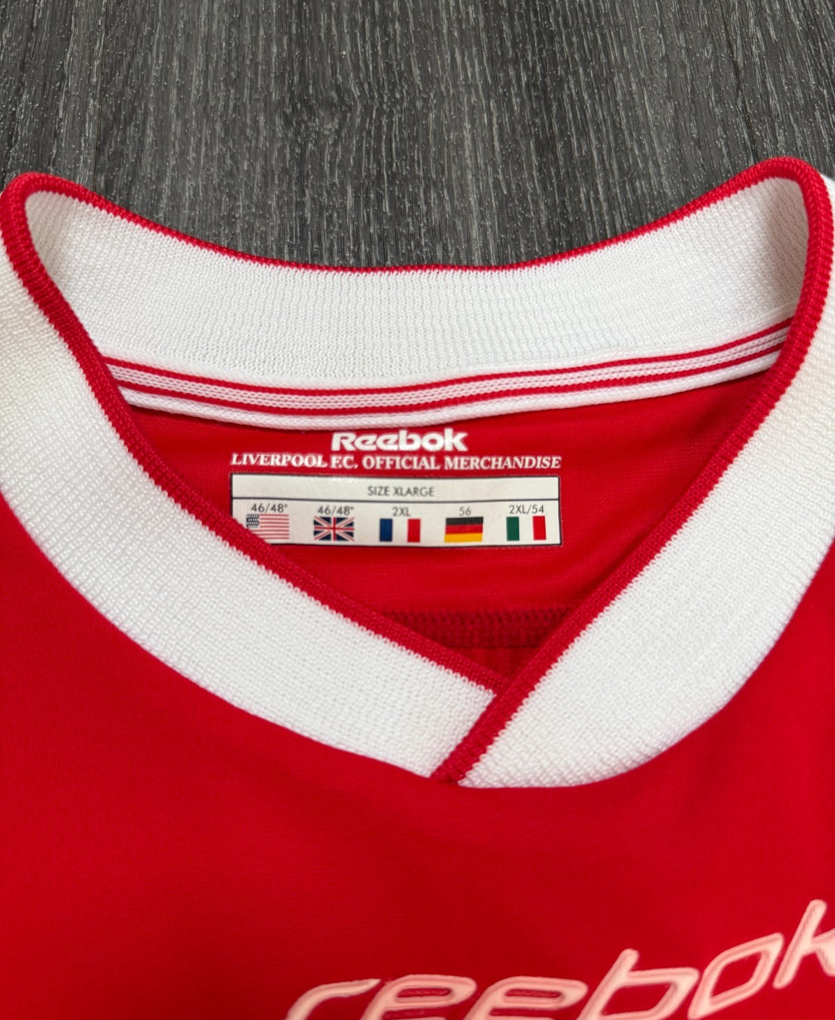 Original Reebok Liverpool 2002/2003 Long Sleeve Home Shirt Mens XXL 2XL2