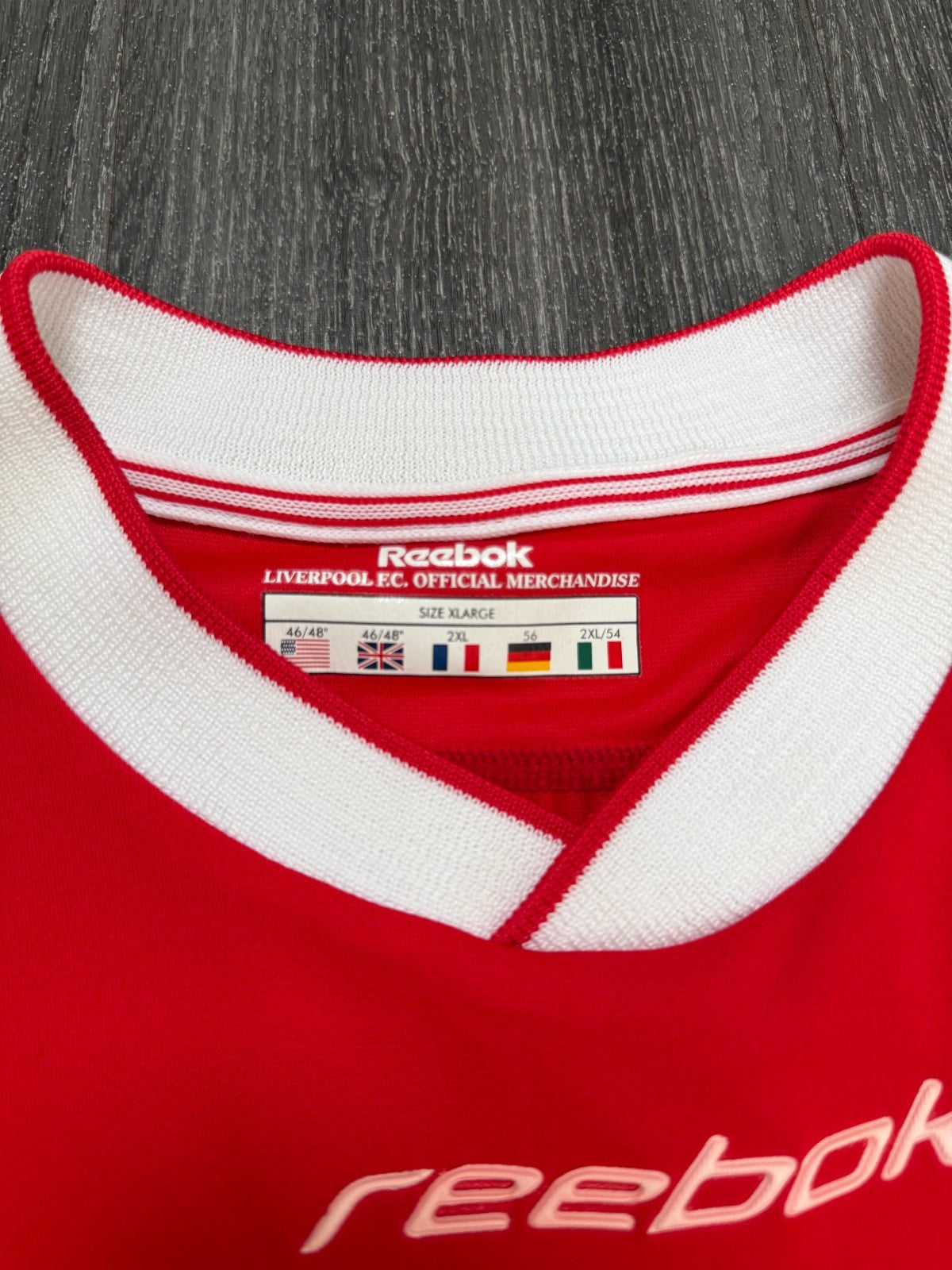 Original Reebok Liverpool 2002/2003 Long Sleeve Home Shirt Mens XXL 2XL2