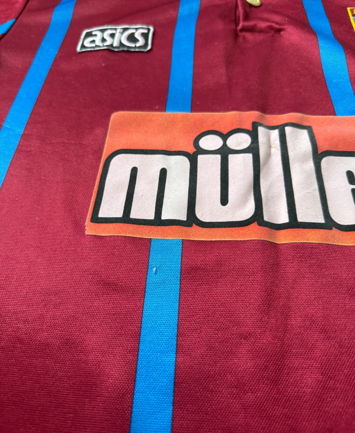 Original Authentic Asics Aston Villa 1993/1994 Home Shirt Mens Medium4