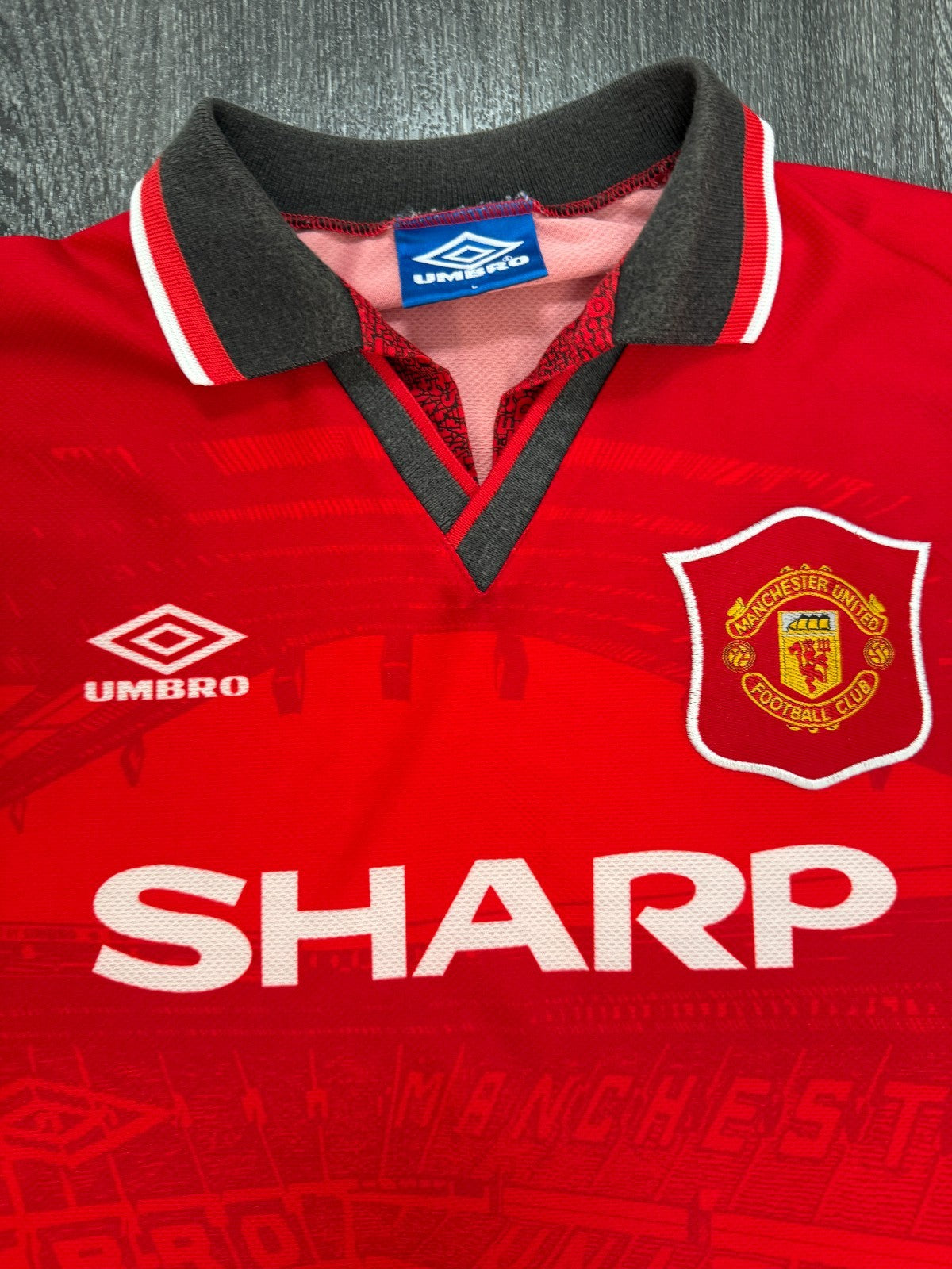 Original Umbro Manchester United 1994/1995 Home Shirt Mens Large1