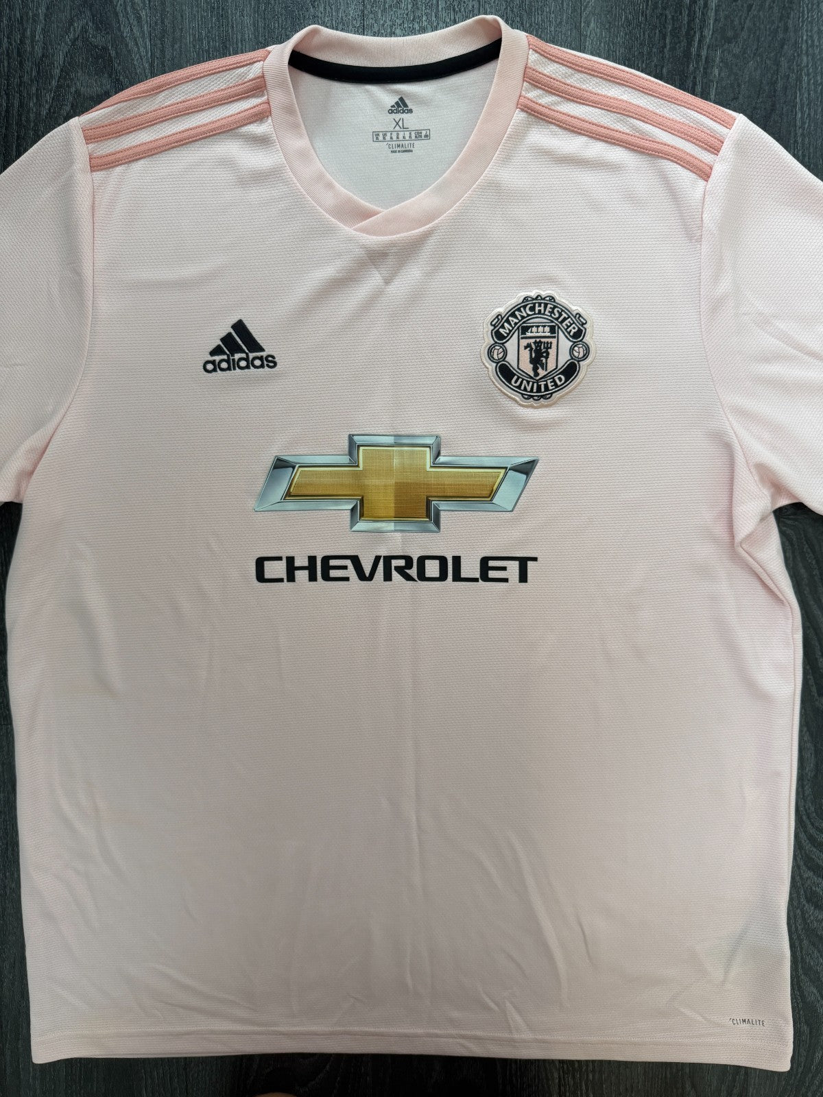 Original Authentic Adidas Manchester United 2018/2019 Away Shirt Mens XL0