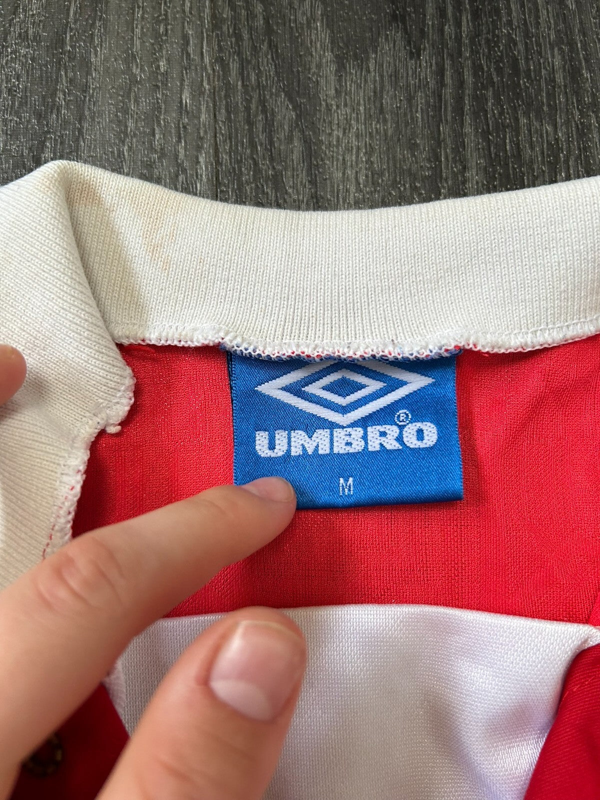 Original Authentic Umbro Manchester United 1992/1993 Home Shirt Mens Medium6