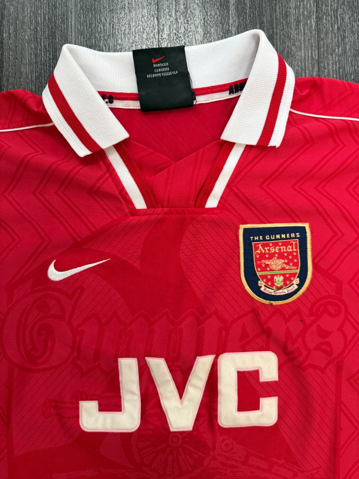 Original Authentic Nike Arsenal 1996/1997 Home Shirt Mens Large1