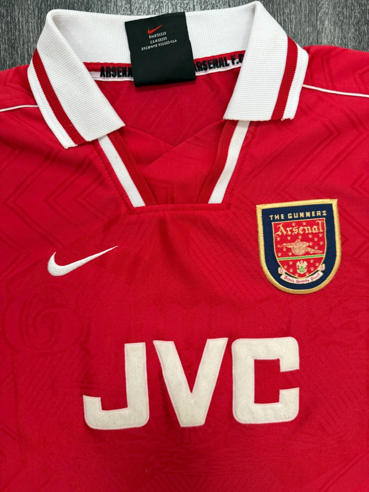 Original Nike Arsenal 1996/1997 Home Shirt Mens Small1