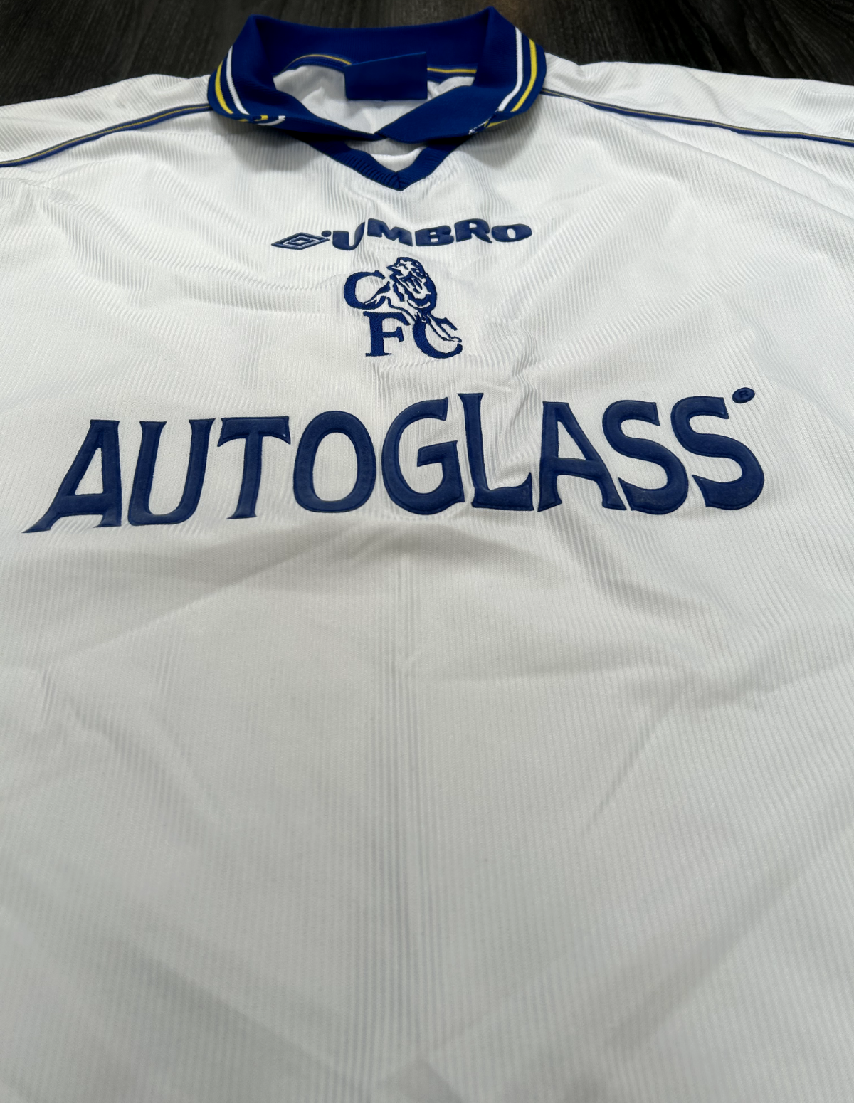 Original Authentic Umbro Chelsea 1998/1999 Away Shirt Poyet 8 Mens Extra Large9