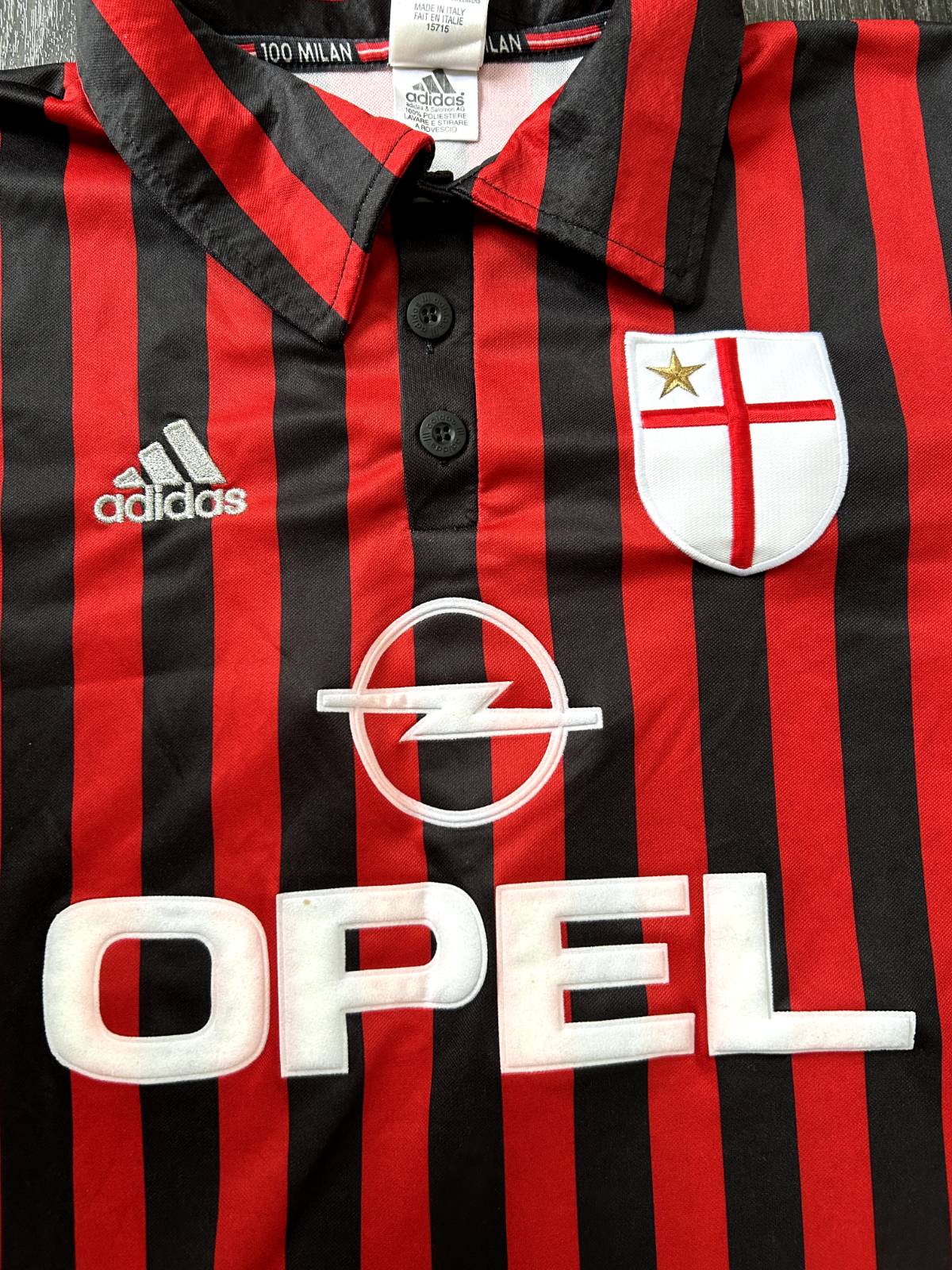 Original Authentic Adidas AC Milan 1999/2000 Centenary Home Shirt Mens Large1