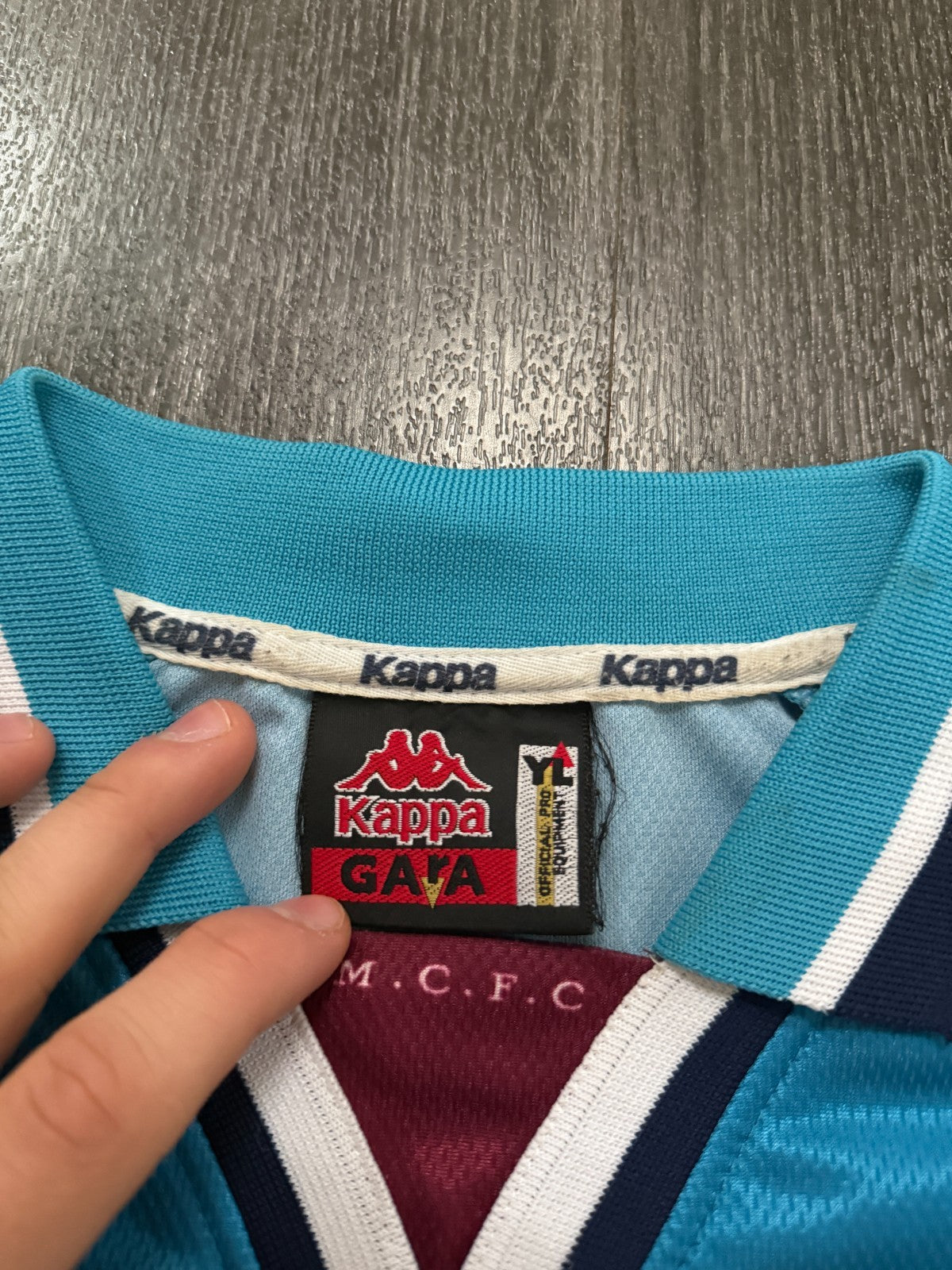 Original Kappa Manchester City 1997/1998 Home Shirt Mens XXL 2XL2