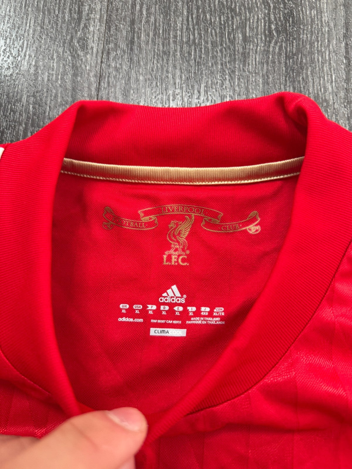 PLAYER ISSUE Adidas Liverpool 2010/2011 Long Sleeve Home Shirt Mens Extra Large2