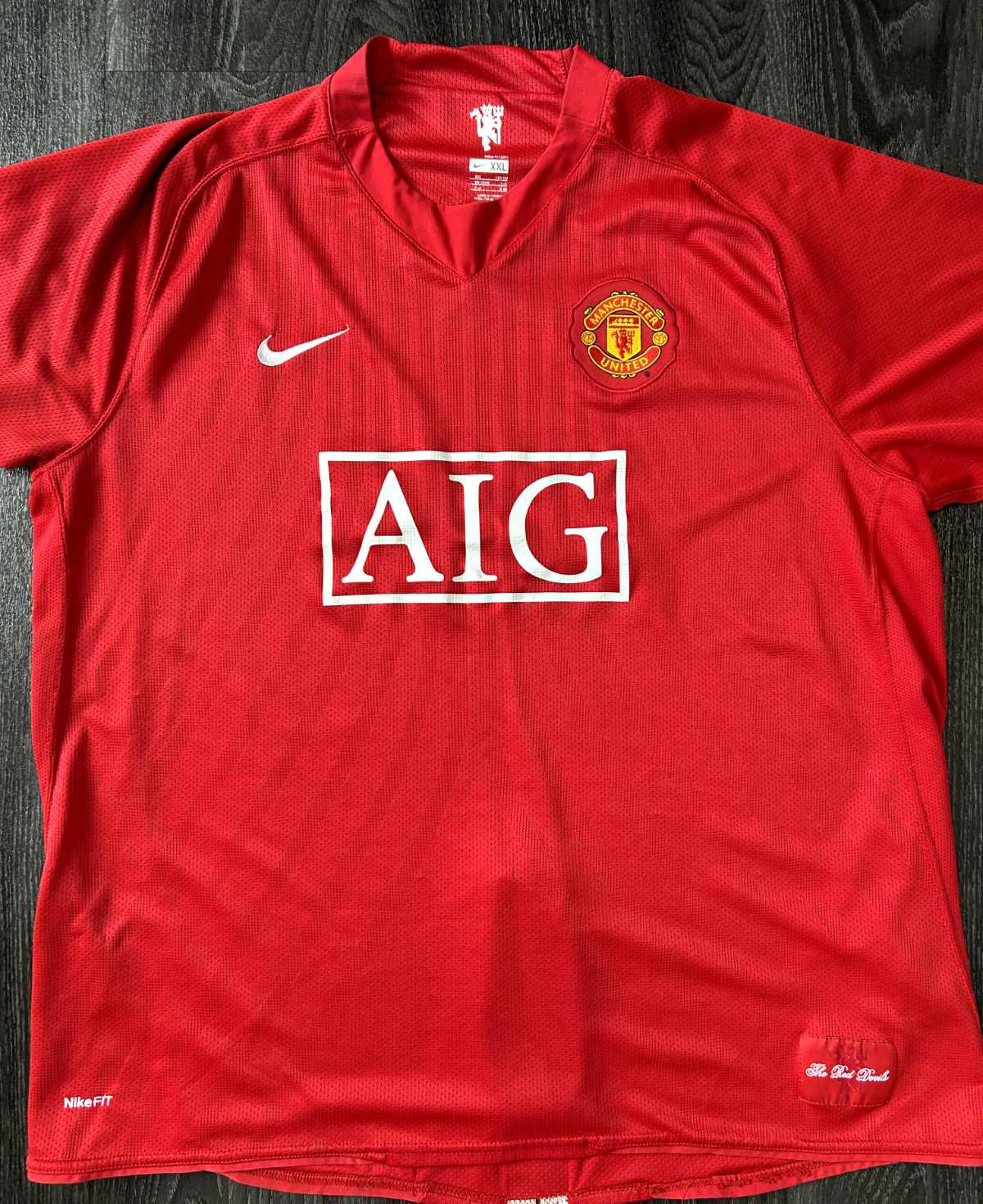 Original Authentic Nike Manchester United 2007/2008 Home Shirt XXL Mens0