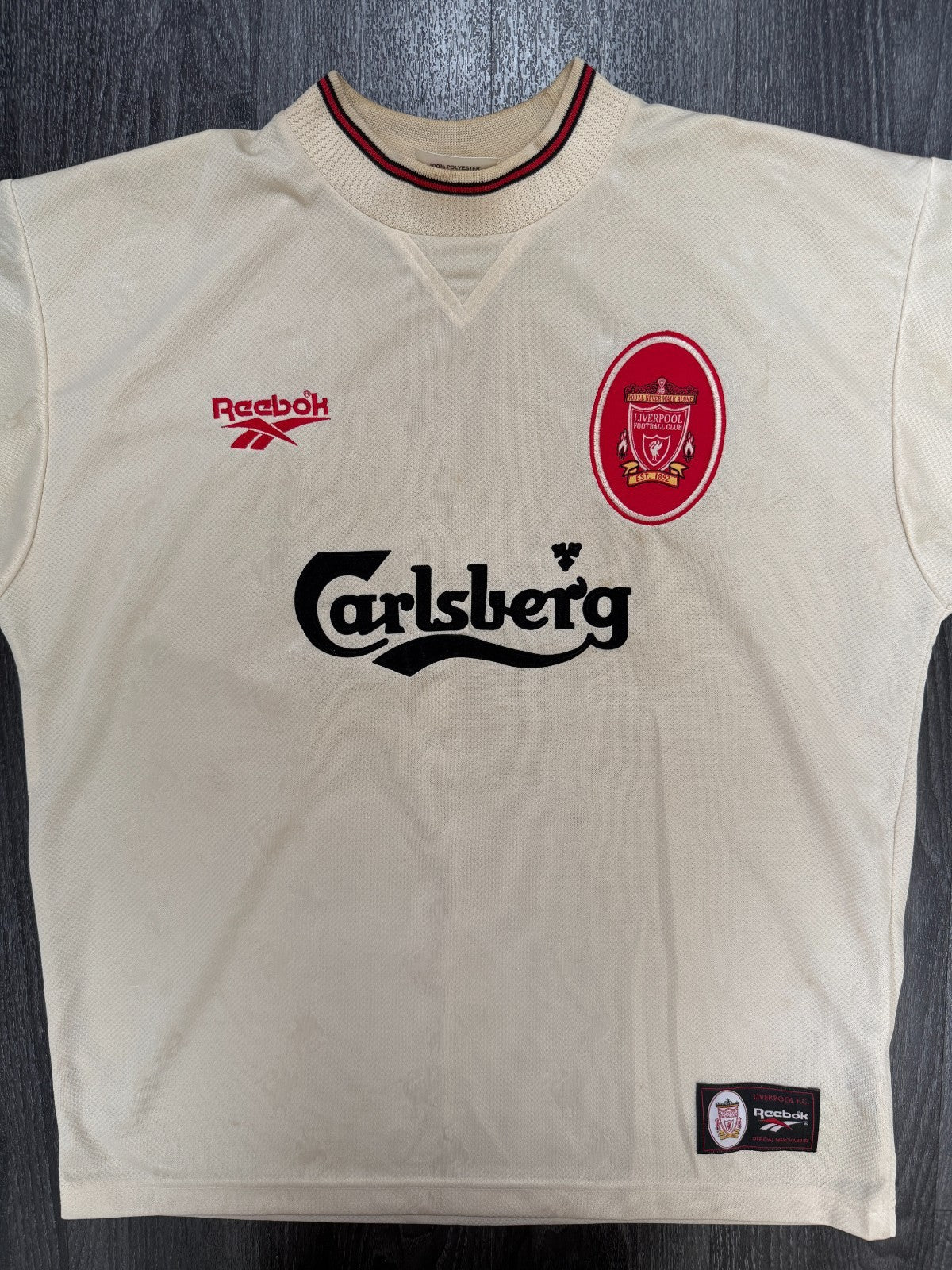 Original Authentic Reebok Liverpool 1996/1997 Home Shirt Mens Large0