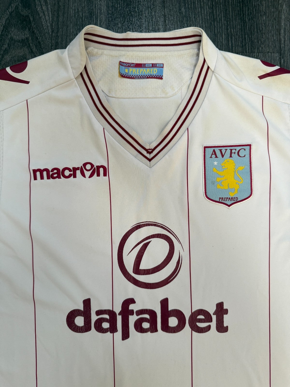 Original Authentic Macron Aston Villa 2014/2015 Away Shirt Mens 3XL XXXL1