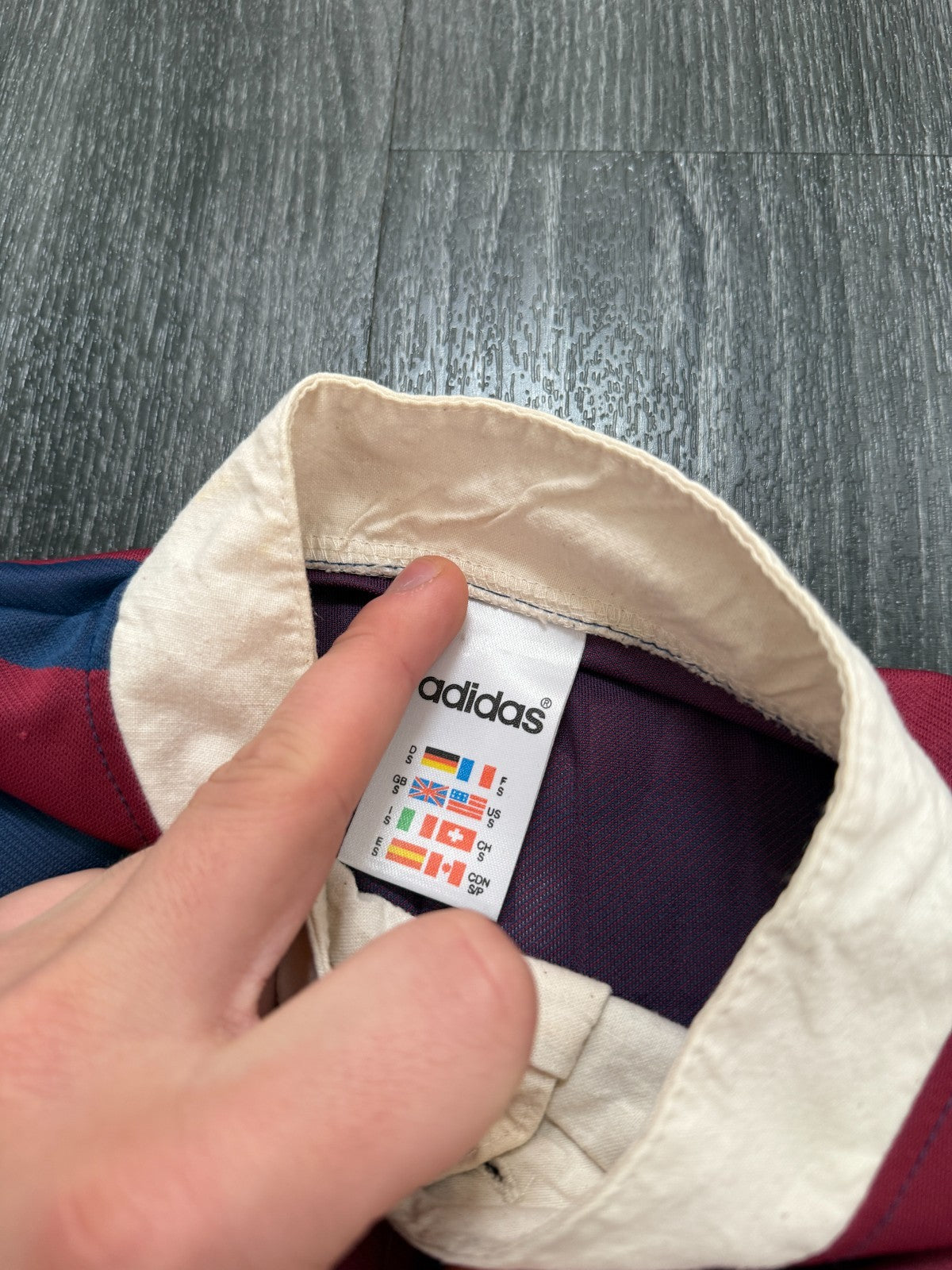 Original Adidas Newcastle United 1995/1996 Away Shirt GINOLA 14 Mens Small S4