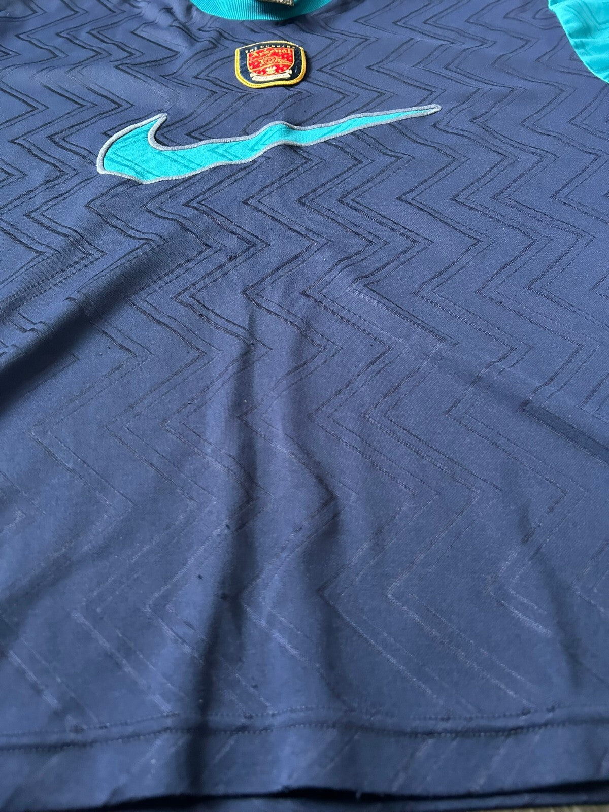 Original Authentic Nike Arsenal 1994/1996 Training Shirt Mens Extra Large7