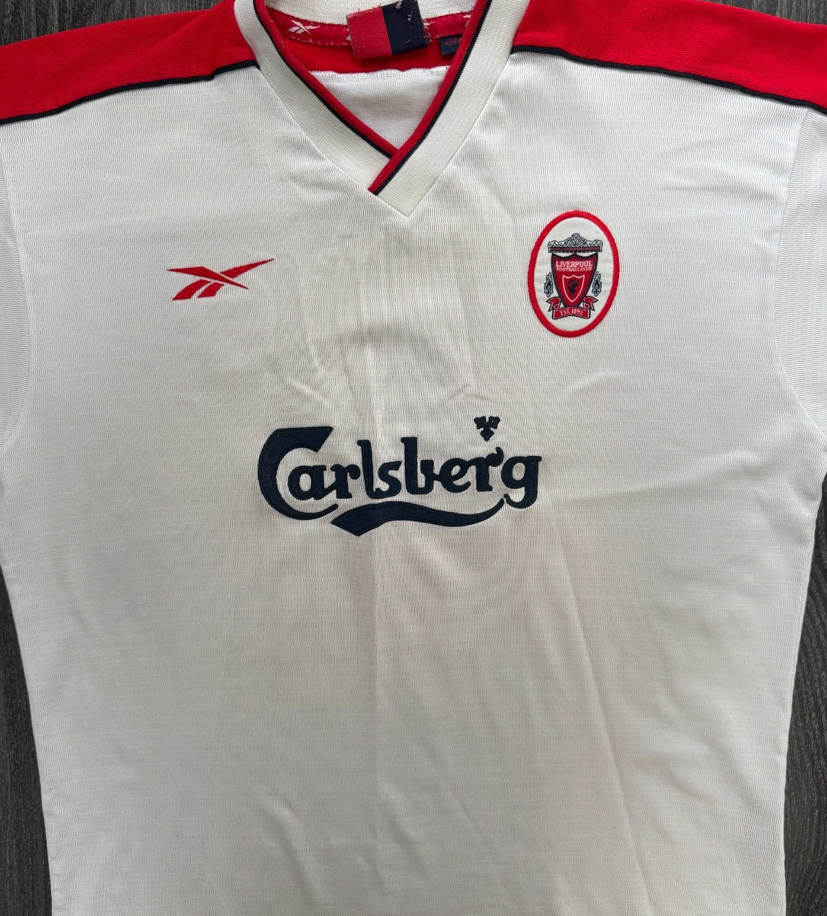 Original Authentic Reebok Liverpool 1998/1999 Away Shirt Mens Large0