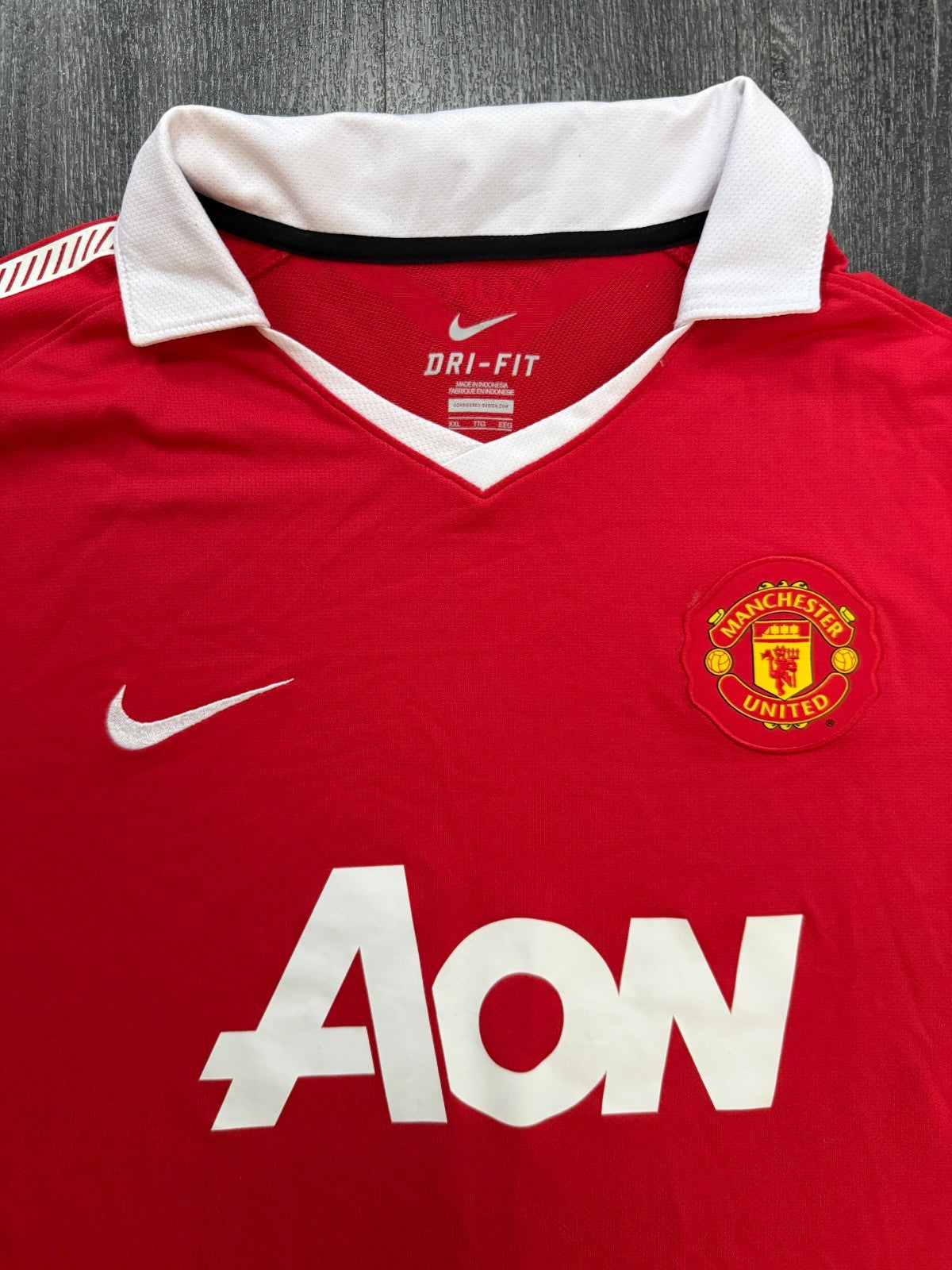 Original Authentic Nike Manchester United 2010/2011 Home Shirt Mens XXL 2XL1