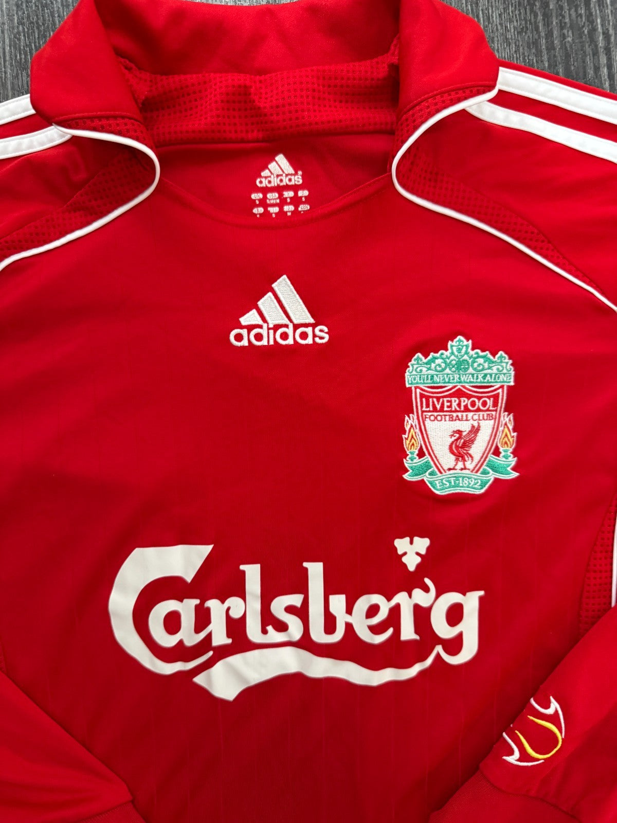 Original Authentic Adidas Liverpool 2006/2007 Long Sleeve Home Shirt Mens Small1