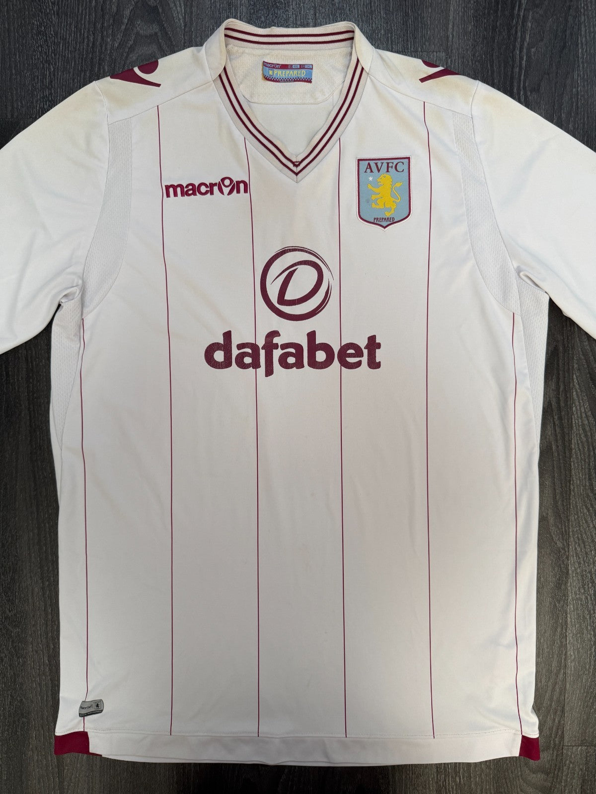 Original Authentic Macron Aston Villa 2014/2015 Away Shirt Mens 3XL XXXL0