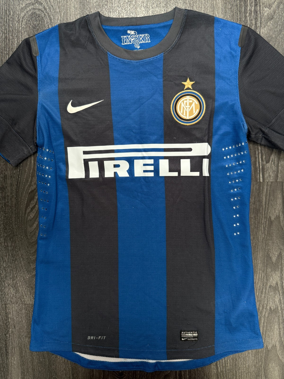 PLAYER ISSUE Original Nike Inter Milan 2012/2013 Home Shirt Mens Medium0