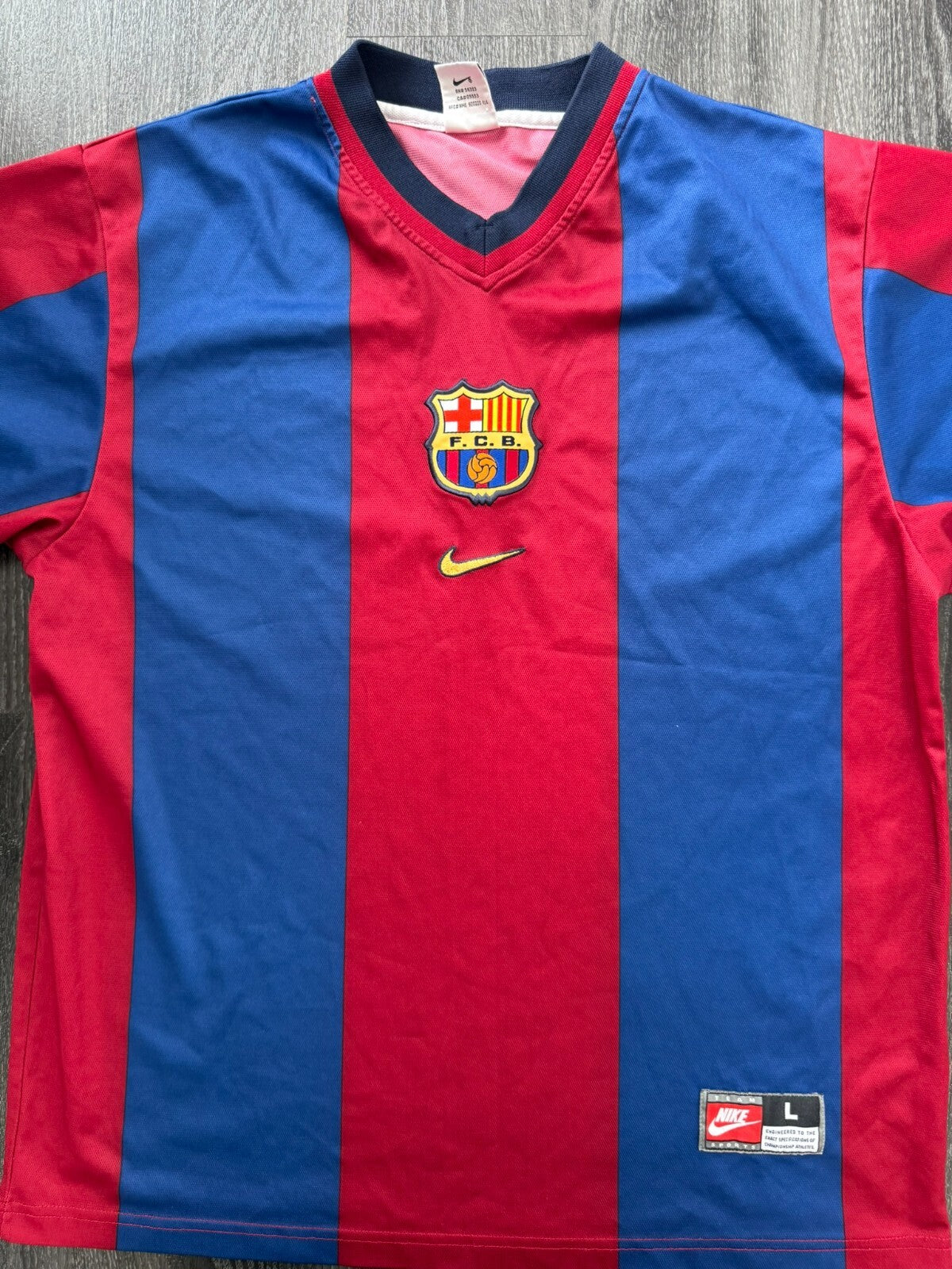 Original Authentic Nike Barcelona 1998/1999 Home Shirt Mens Large0