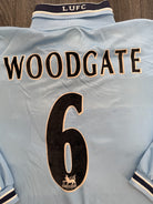 Original PUMA Leeds United 1999/2000 Long Sleeve Away Shirt WOODGATE 6 Mens M1