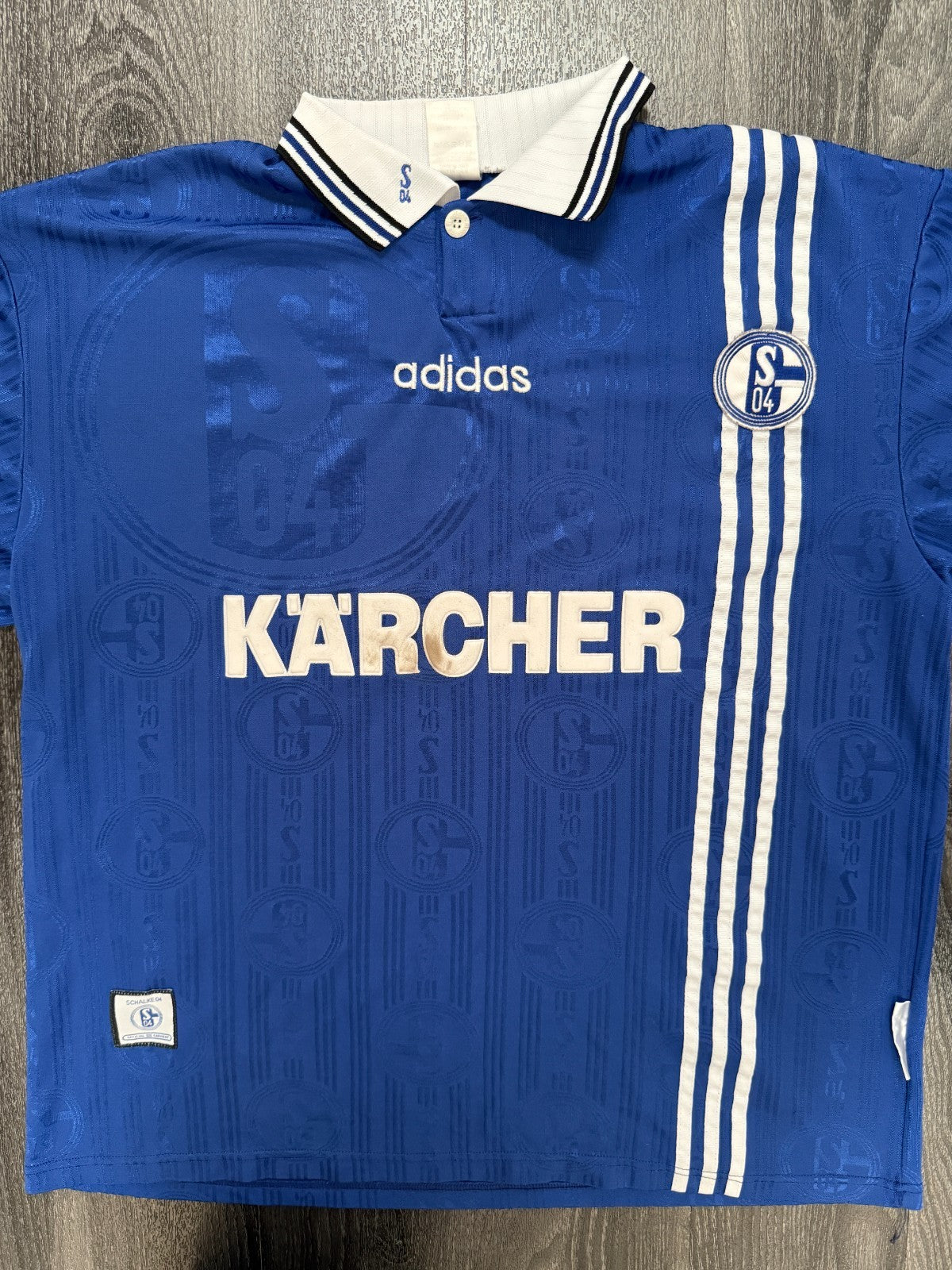 Original Adidas Schalke 04 1996/1997 Home Shirt Mens Extra Large XL0