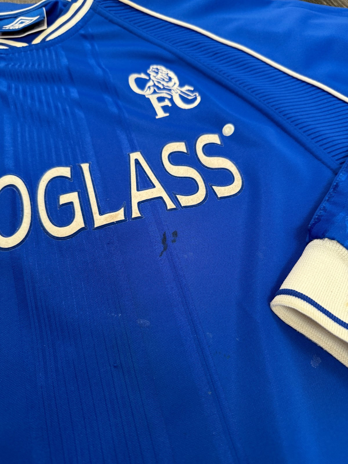 Original Umbro Chelsea 1999/2000 Long Sleeve Home Shirt Mens Large L3