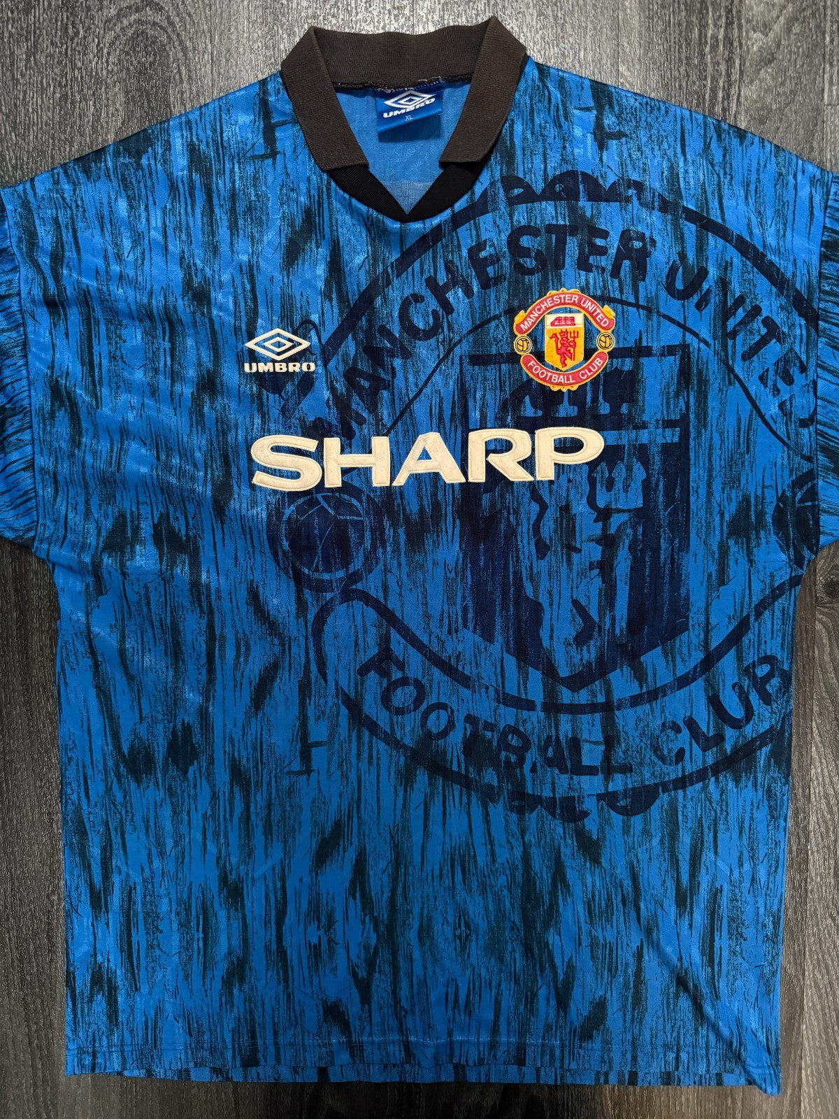 Original Umbro Manchester United 1992/1993 Away Shirt Mens Extra Large0