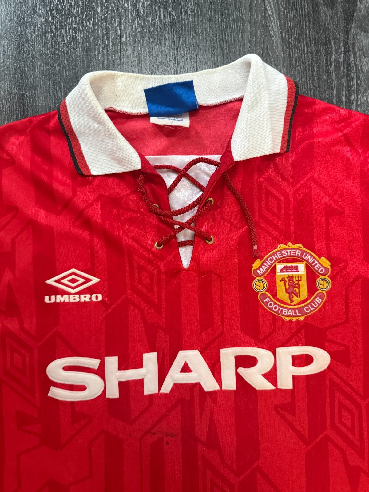 Original Umbro Manchester United 1992/1993 Home Shirt Mens Extra Large1