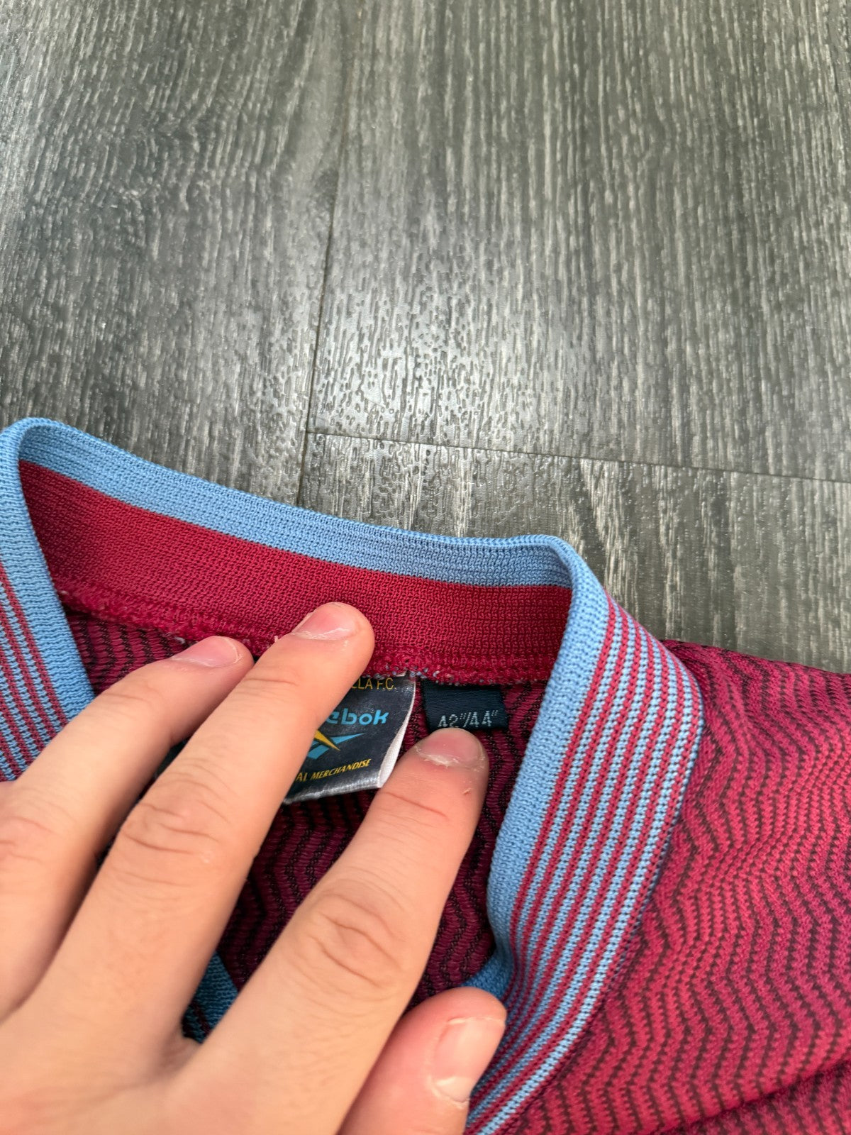 Original Authentic Reebok Aston Villa 1997/1998 Home Shirt Mens Large2