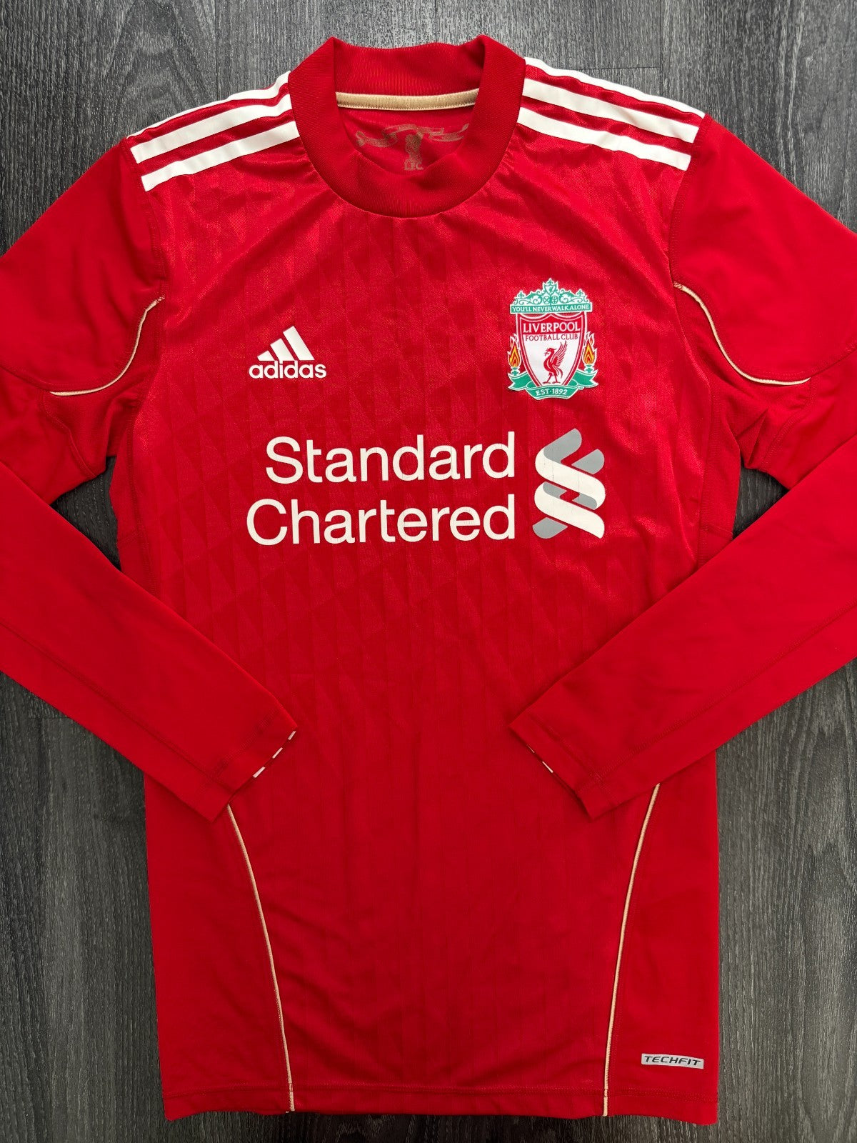 PLAYER ISSUE Original Adidas Liverpool 2010/2011 Long Sleeve Home Shirt Mens M0