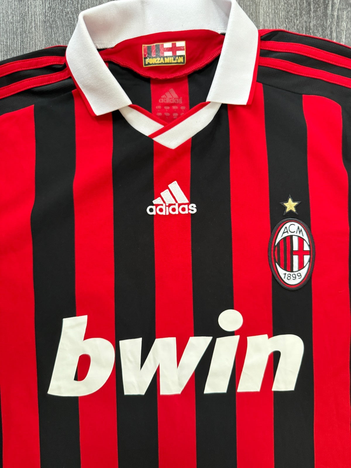 Original Authentic Adidas AC Milan 2009/2010 Home Shirt Mens Large1