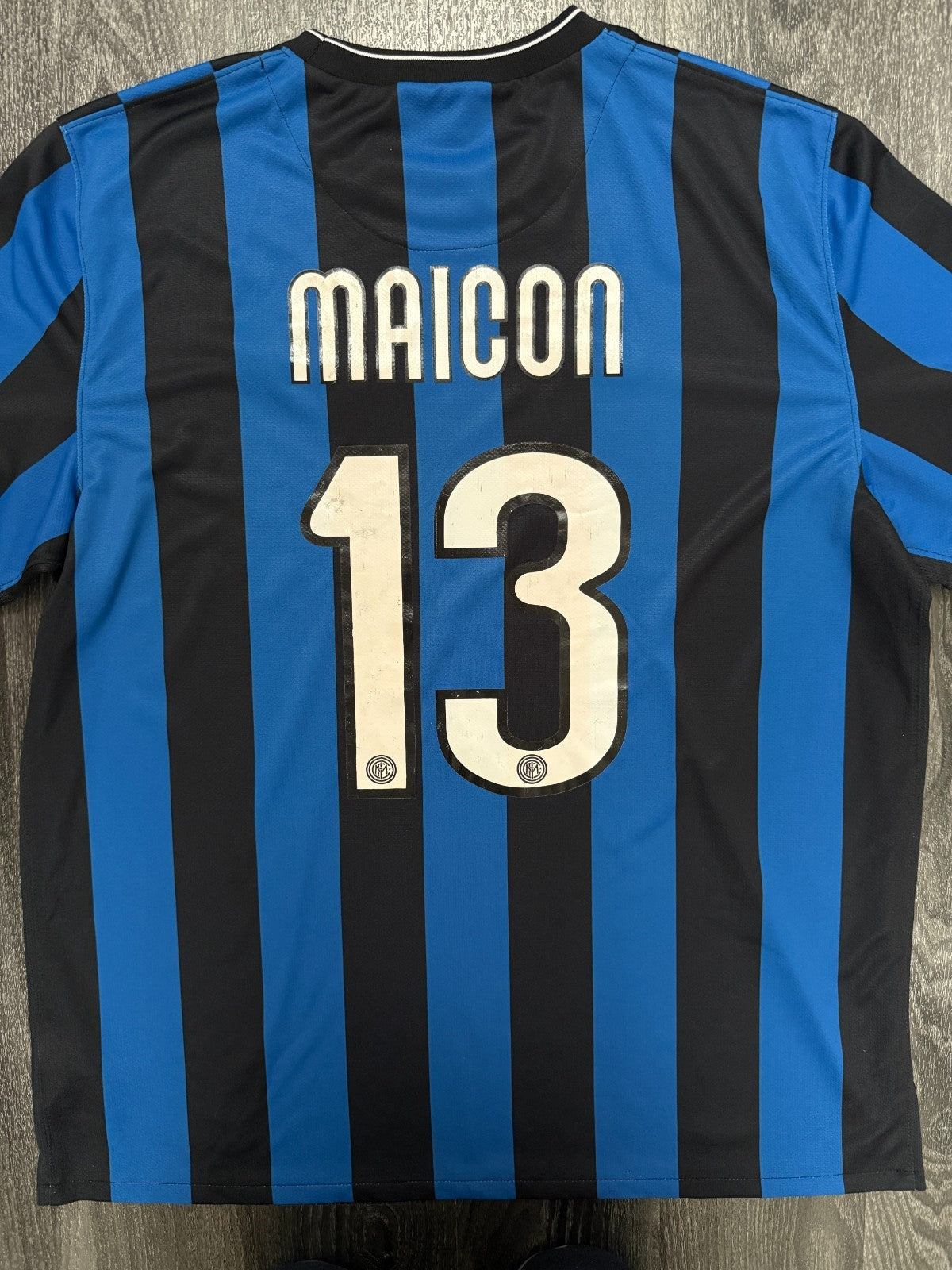 Original Nike Inter Milan 2009/2010 Home Shirt MAICON 13 Mens XXL 2XL0