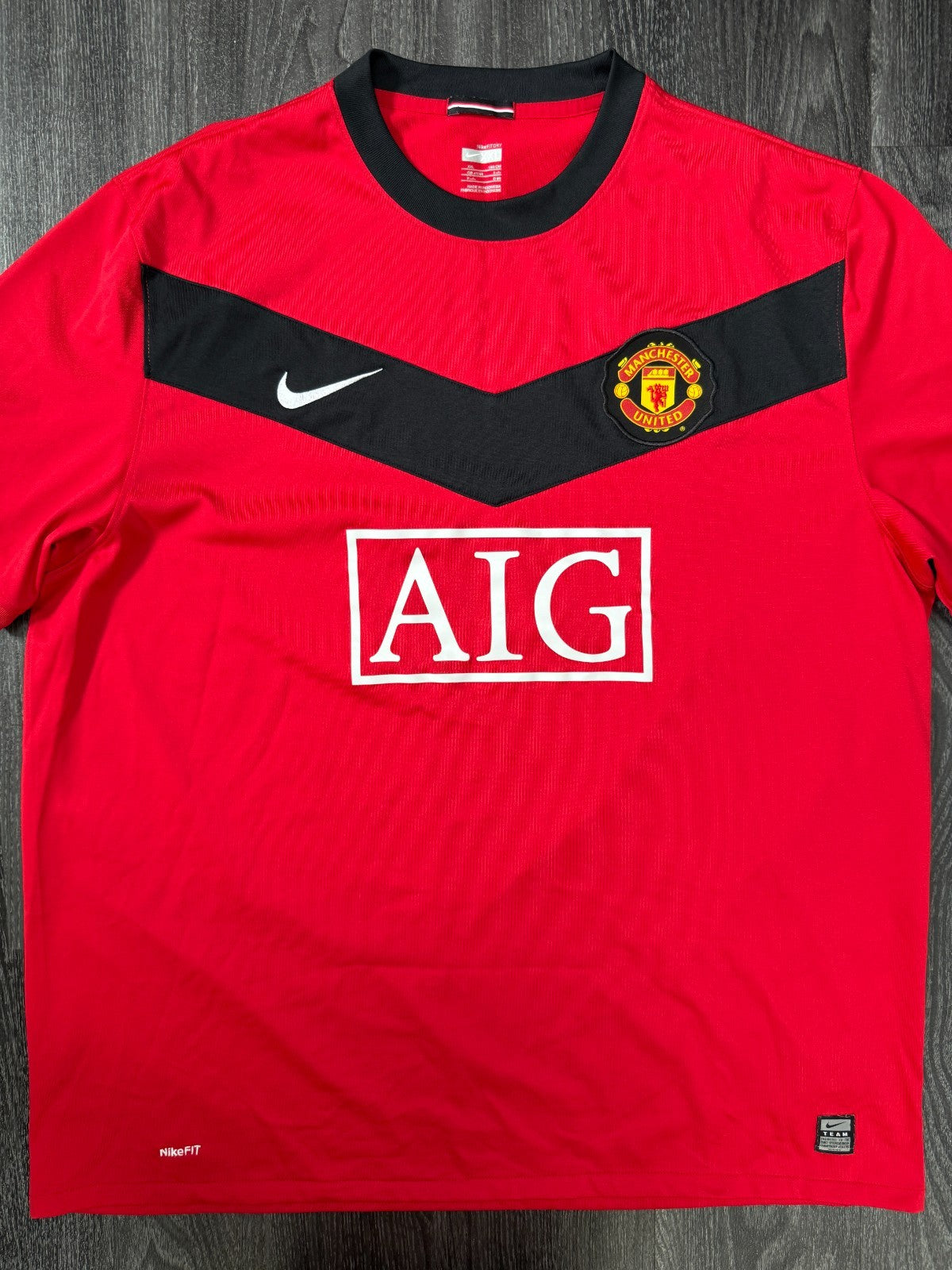 Original Authentic Nike Manchester United 2009/2010 Home Shirt Mens XXL 2XL0