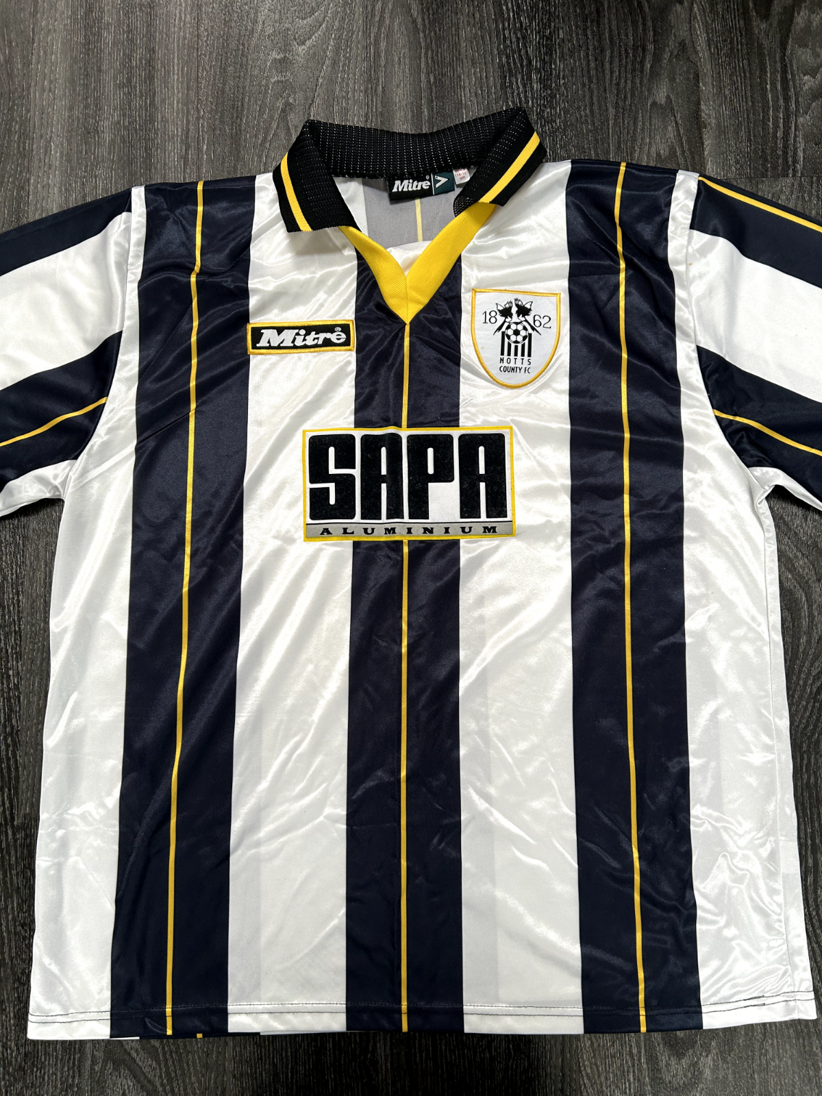Original Authentic Mitre Notts County 1996/1997 Home Shirt Mens Medium0