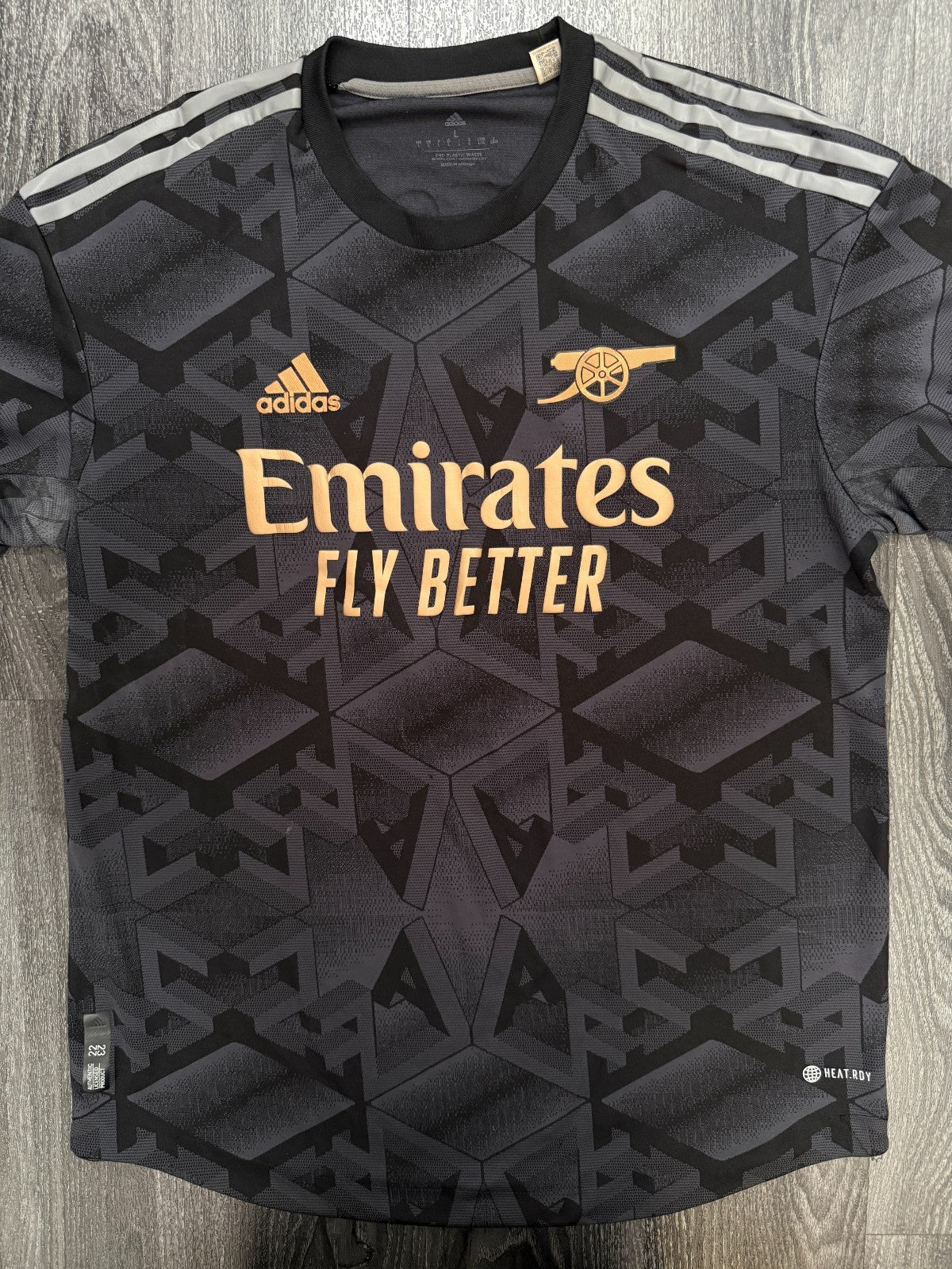 PLAYER ISSUE Original Adidas Arsenal 2022/2023 Away Shirt JESUS 9 Mens Large2