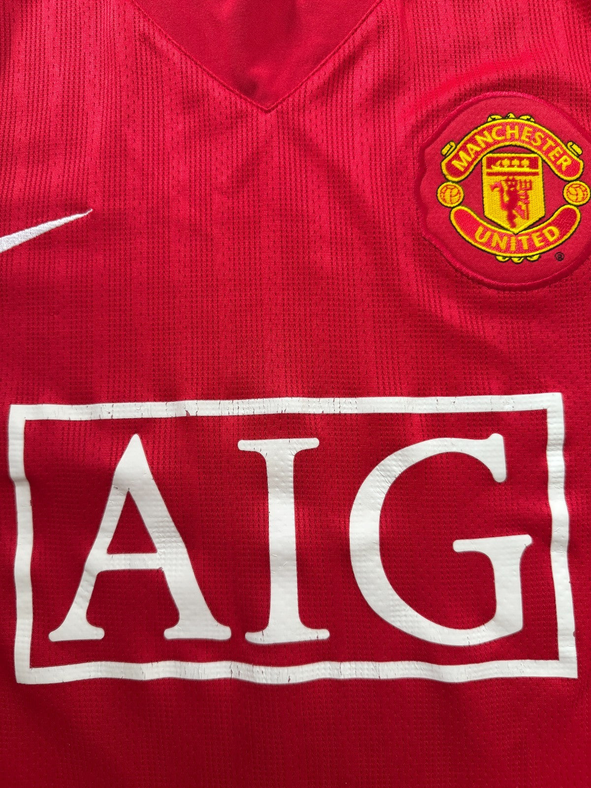 Original Authentic Nike Manchester United 2007/2008 Home Shirt Mens Medium4