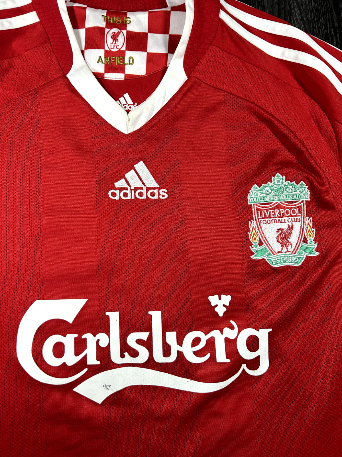 Original Authentic Adidas Liverpool 2008/2009 Home Shirt Gerrard 8 Mens Medium2