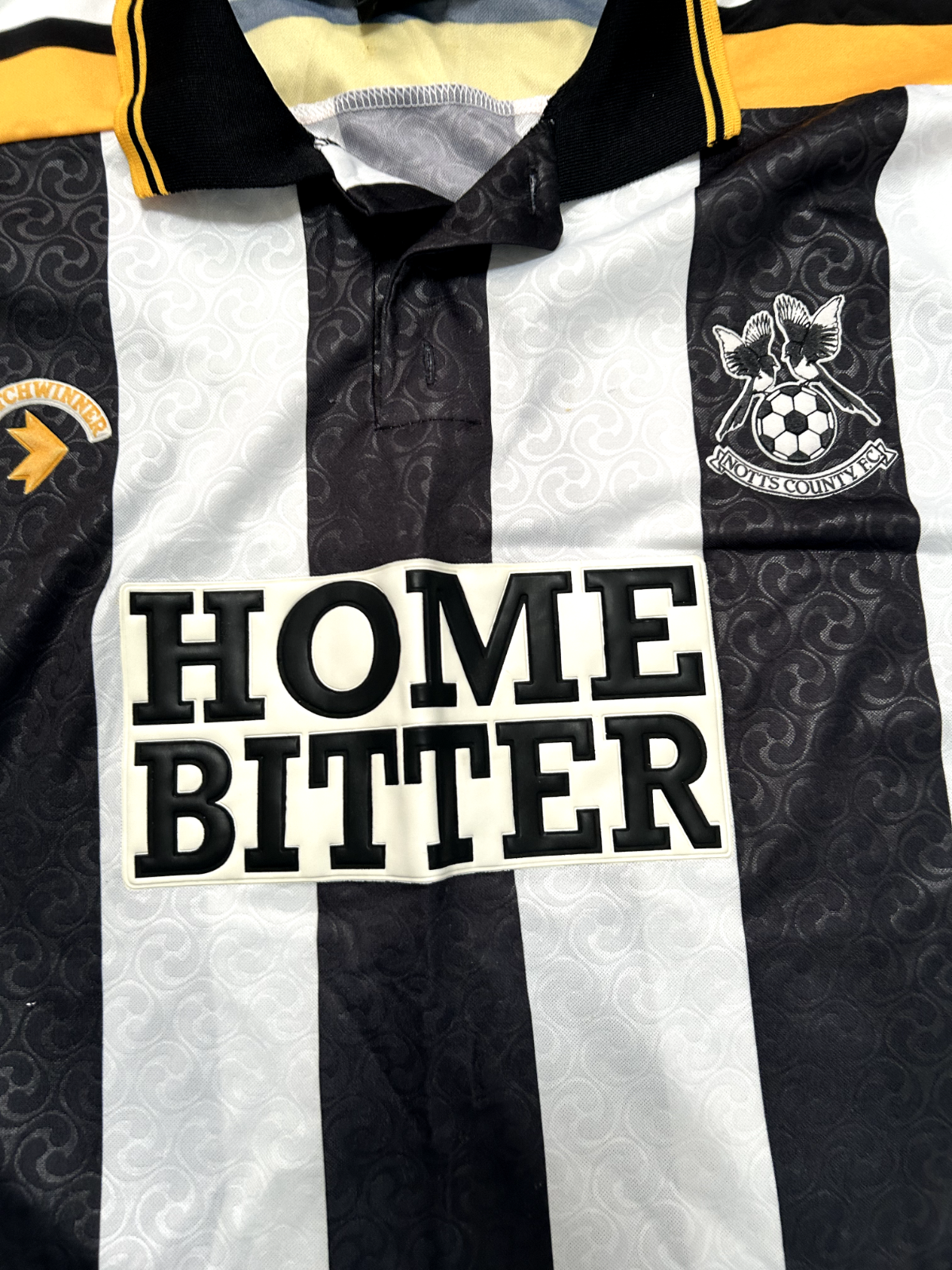 Authentic Matchwinner Notts County 1992/1993 Home Shirt Mens Extra Large1