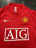 Original Authentic Nike Manchester United 2007/2008 Home Shirt Mens Small1