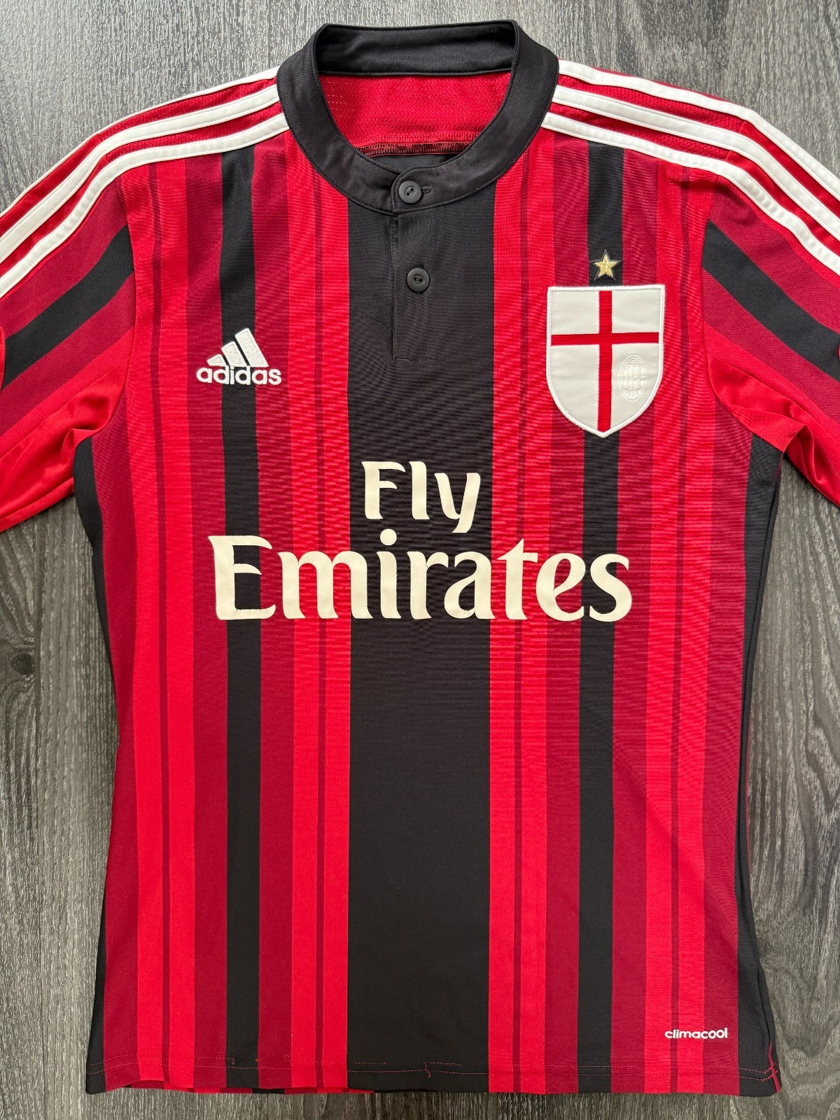 Original Authentic Adidas AC Milan 2014/2015 Home Shirt Mens Extra Small XS0